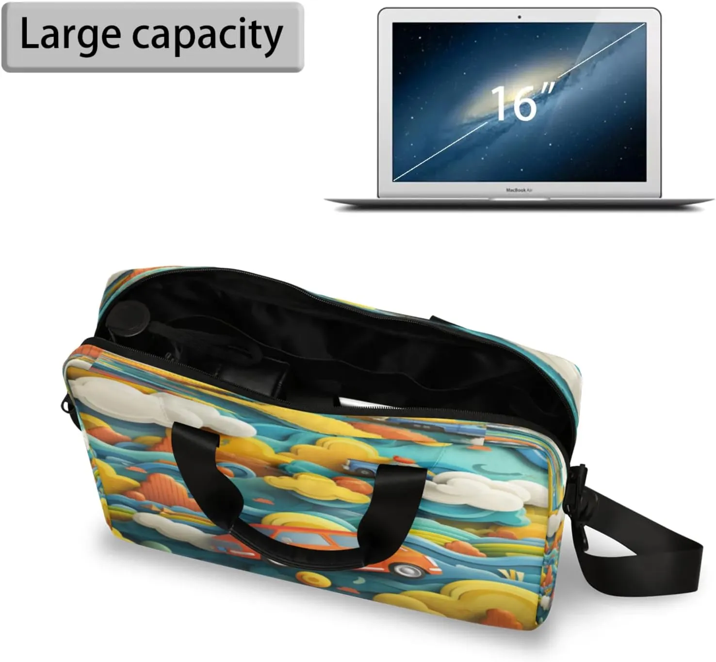 Laptop Shoulder Bag Compatible with Handle, Messenger Shoulder Case for Laptop or Tablet, Laptop Carrying Case