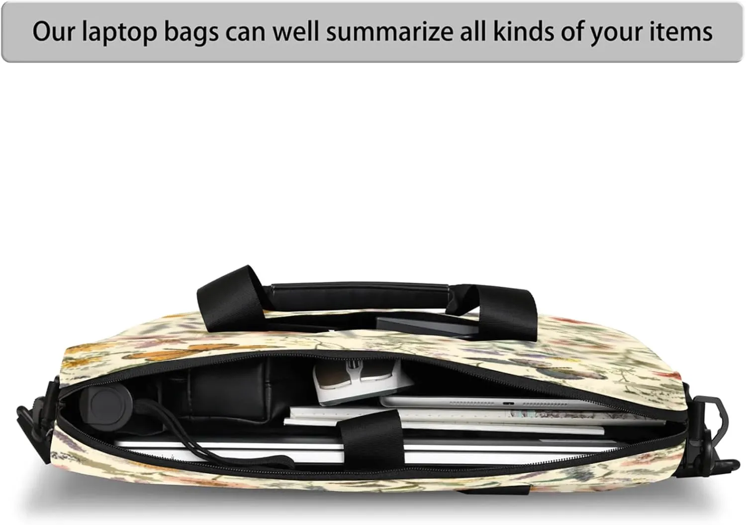 Laptop Shoulder Bag Compatible with Handle, Messenger Shoulder Case for Laptop or Tablet, Laptop Carrying Case
