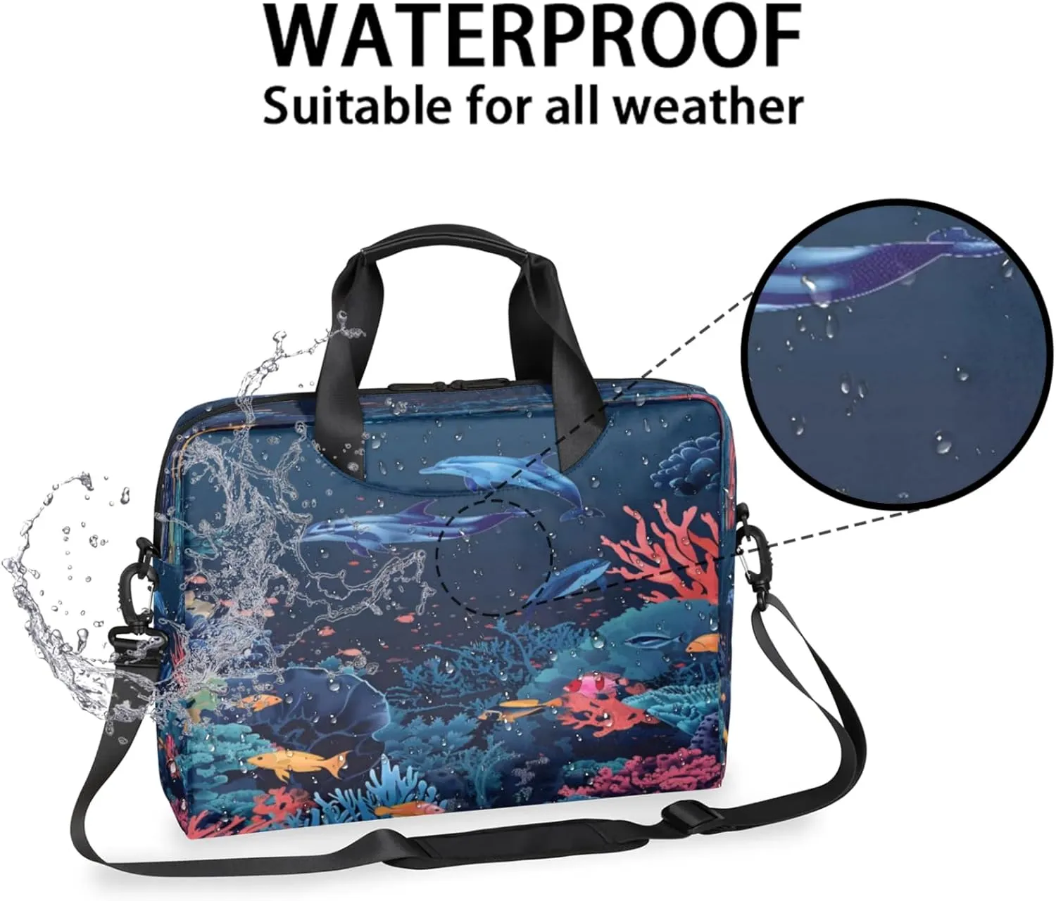 Laptop Shoulder Bag Compatible with Handle, Messenger Shoulder Case for Laptop or Tablet, Laptop Carrying Case