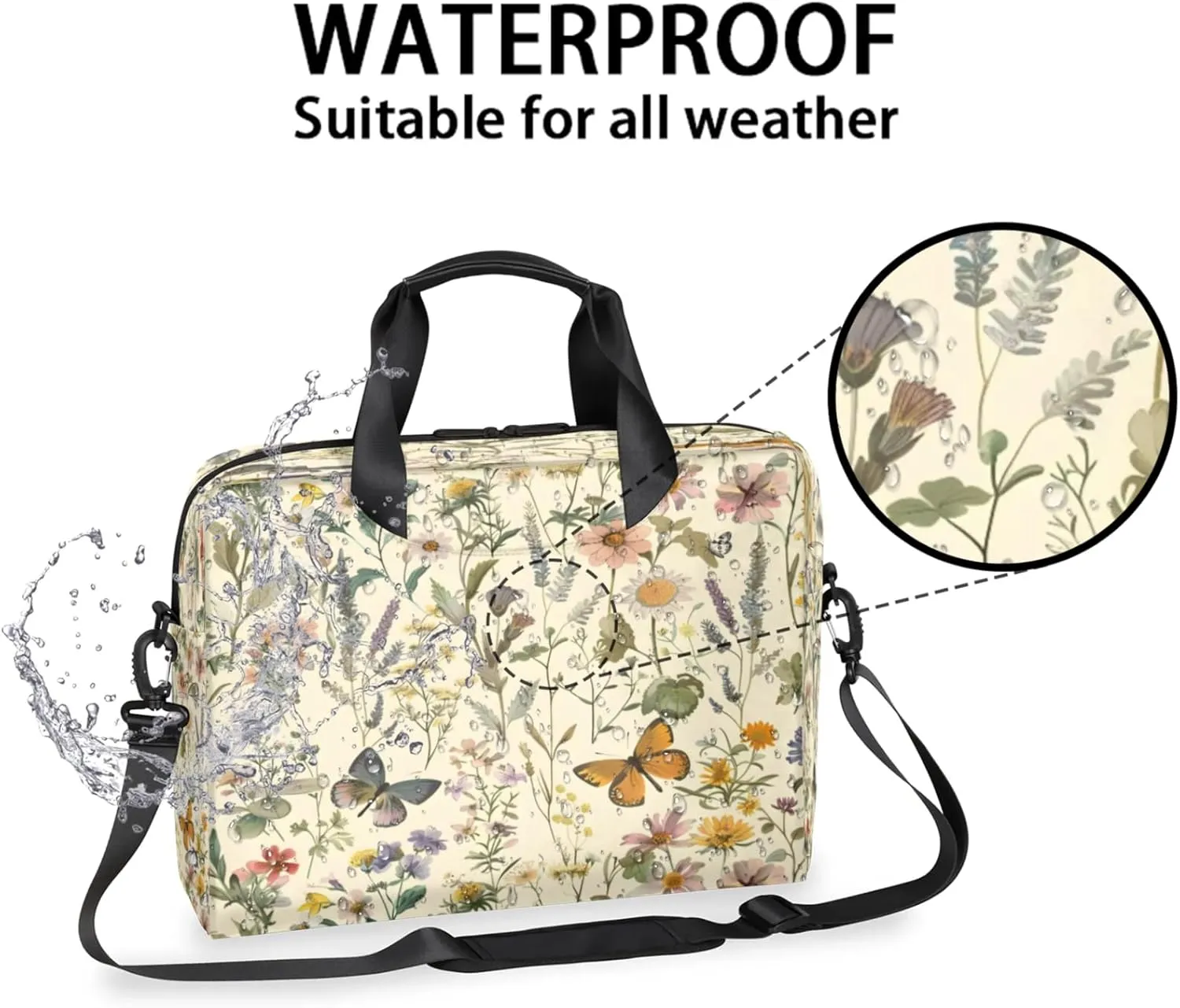 Laptop Shoulder Bag Compatible with Handle, Messenger Shoulder Case for Laptop or Tablet, Laptop Carrying Case