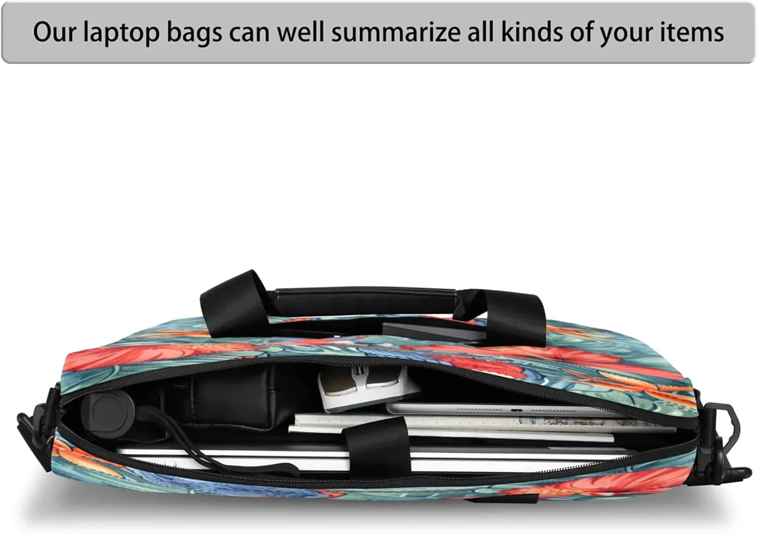 Laptop Shoulder Bag Compatible with Handle, Messenger Shoulder Case for Laptop or Tablet, Laptop Carrying Case