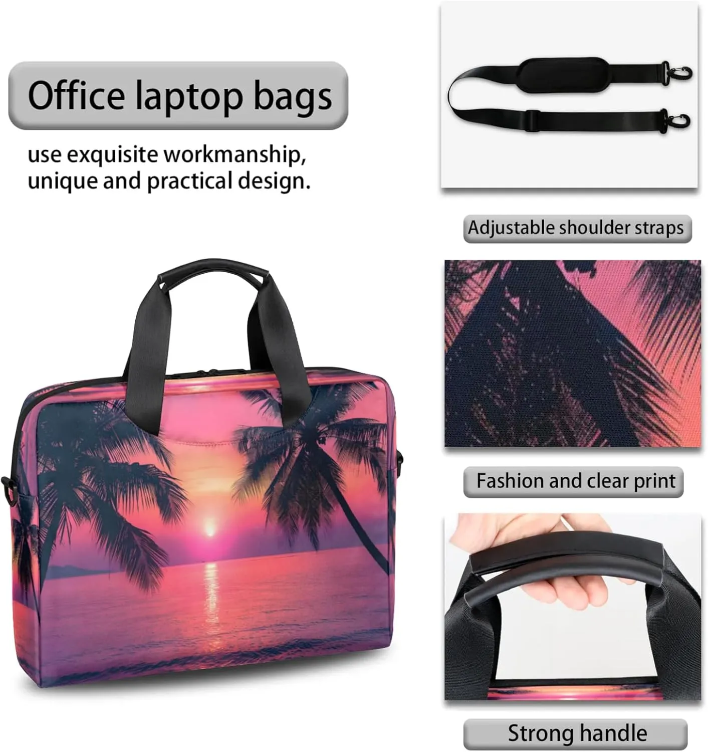 Laptop Shoulder Bag Compatible with Handle, Messenger Shoulder Case for Laptop or Tablet, Laptop Carrying Case