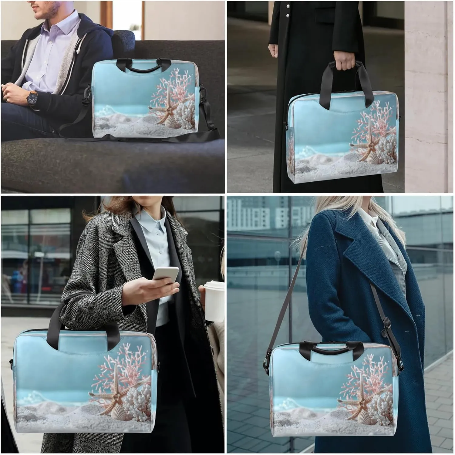 Laptop Shoulder Bag Compatible with Handle, Messenger Shoulder Case for Laptop or Tablet, Laptop Carrying Case