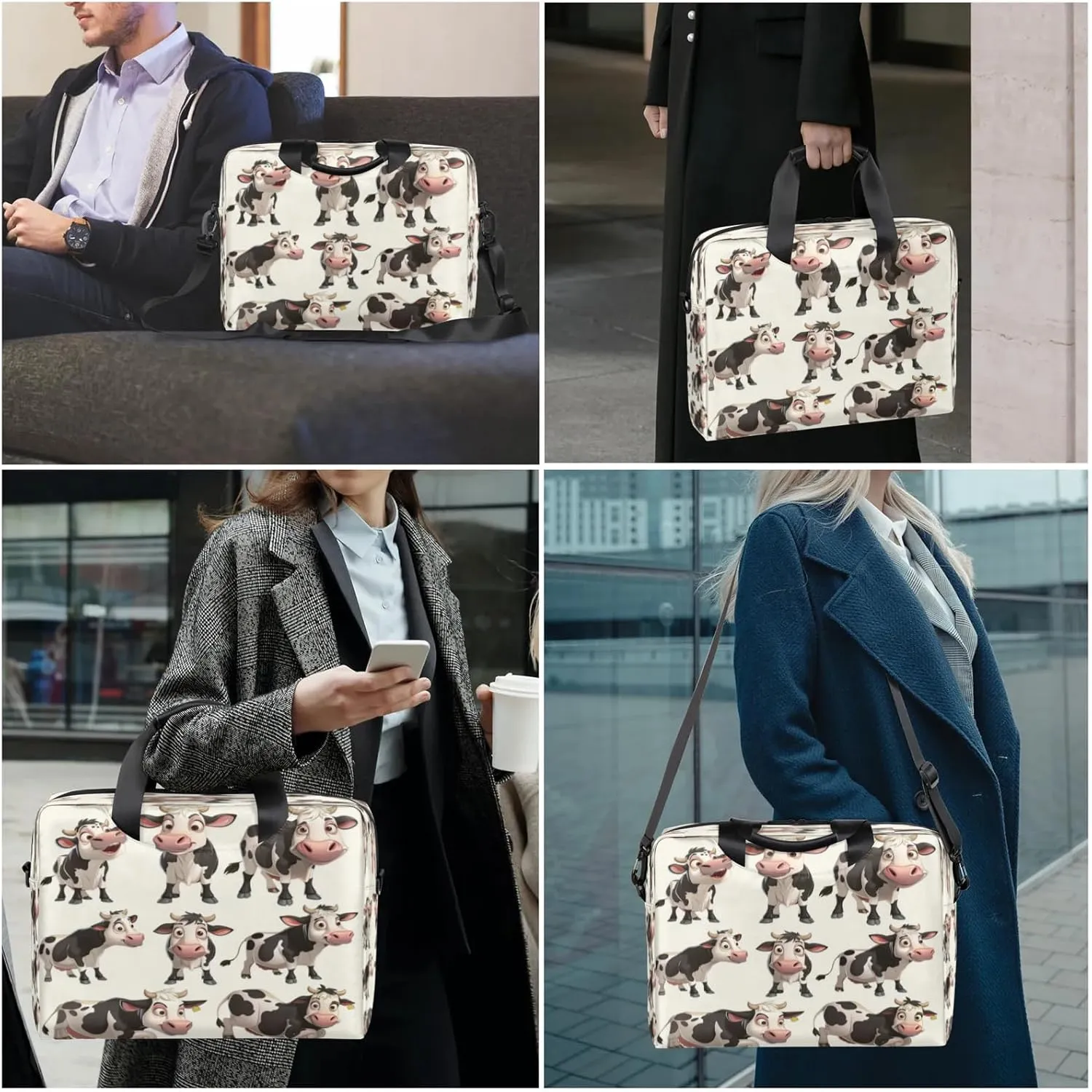 Laptop Shoulder Bag Compatible with Handle, Messenger Shoulder Case for Laptop or Tablet, Laptop Carrying Case