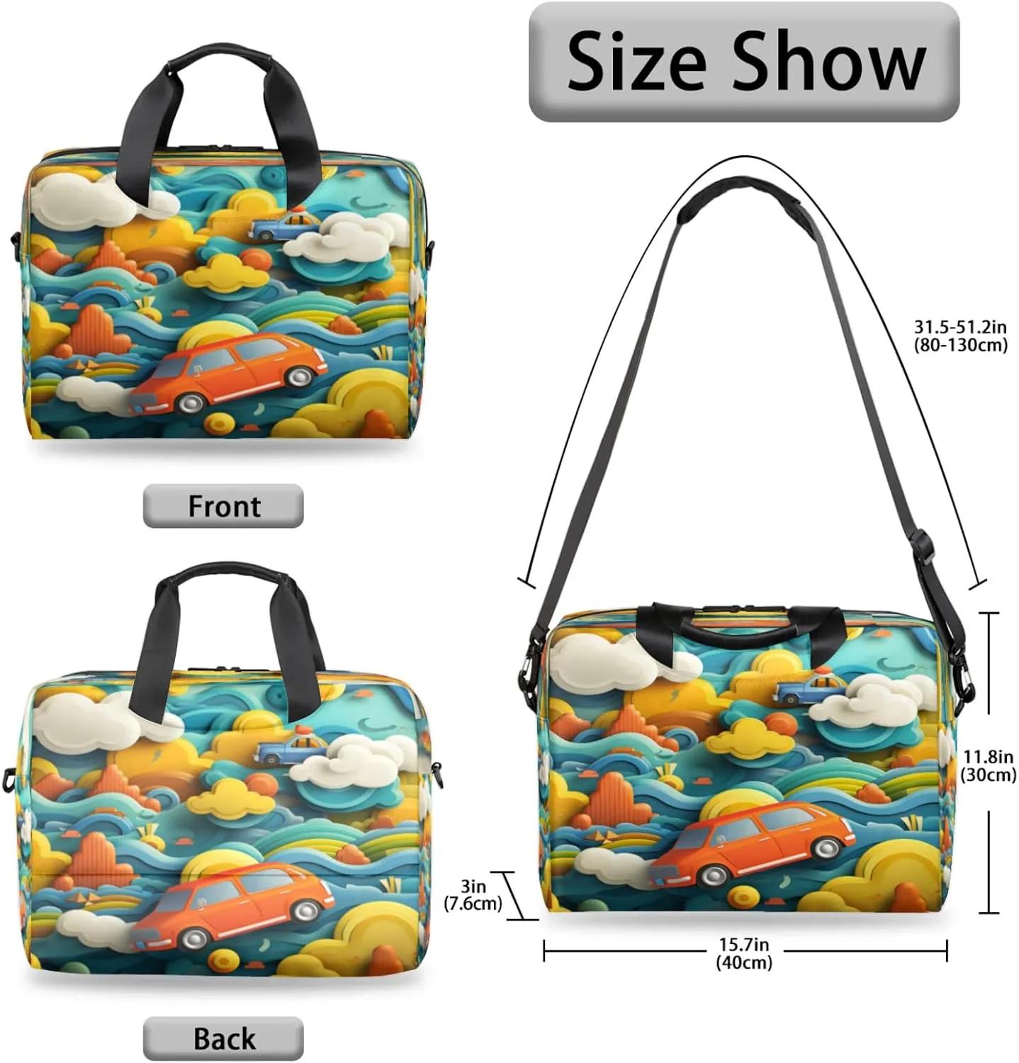 Laptop Shoulder Bag Compatible with Handle, Messenger Shoulder Case for Laptop or Tablet, Laptop Carrying Case