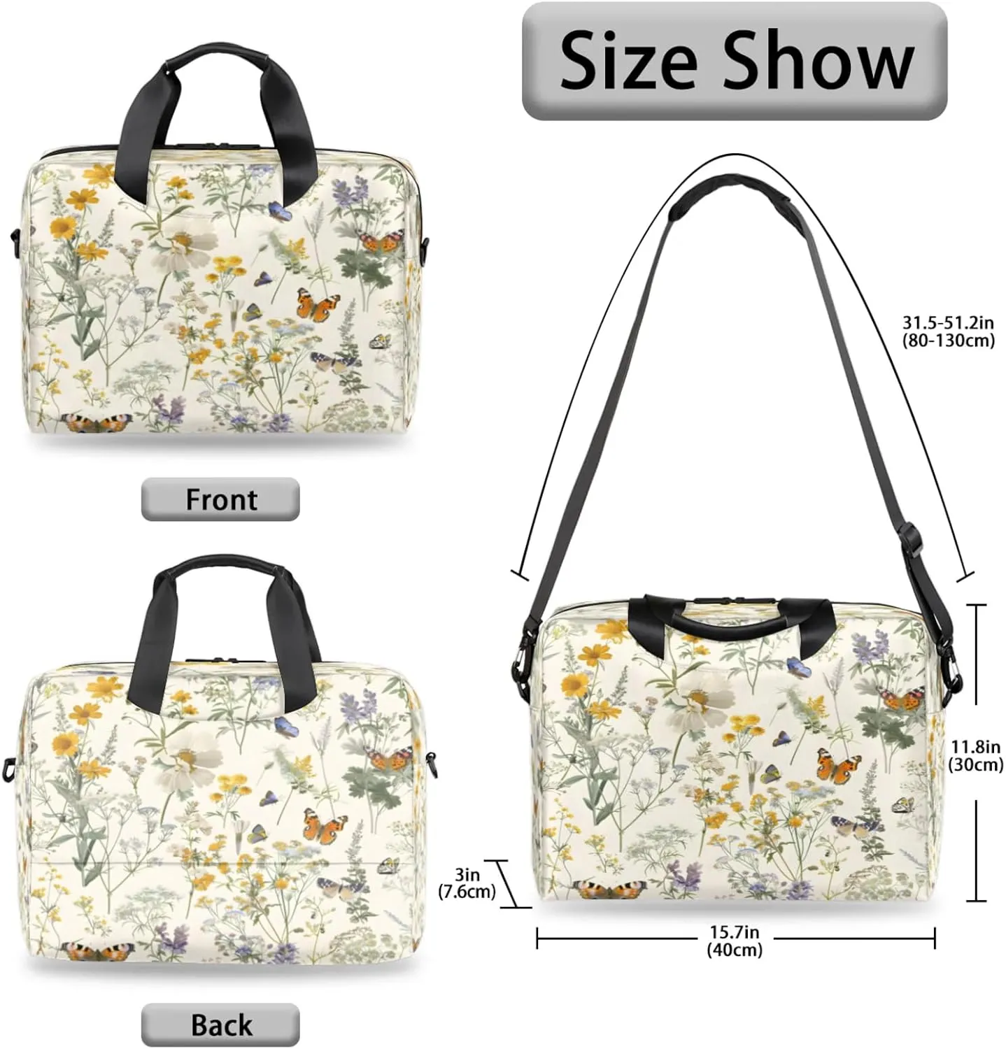Laptop Shoulder Bag Compatible with Handle, Messenger Shoulder Case for Laptop or Tablet, Laptop Carrying Case