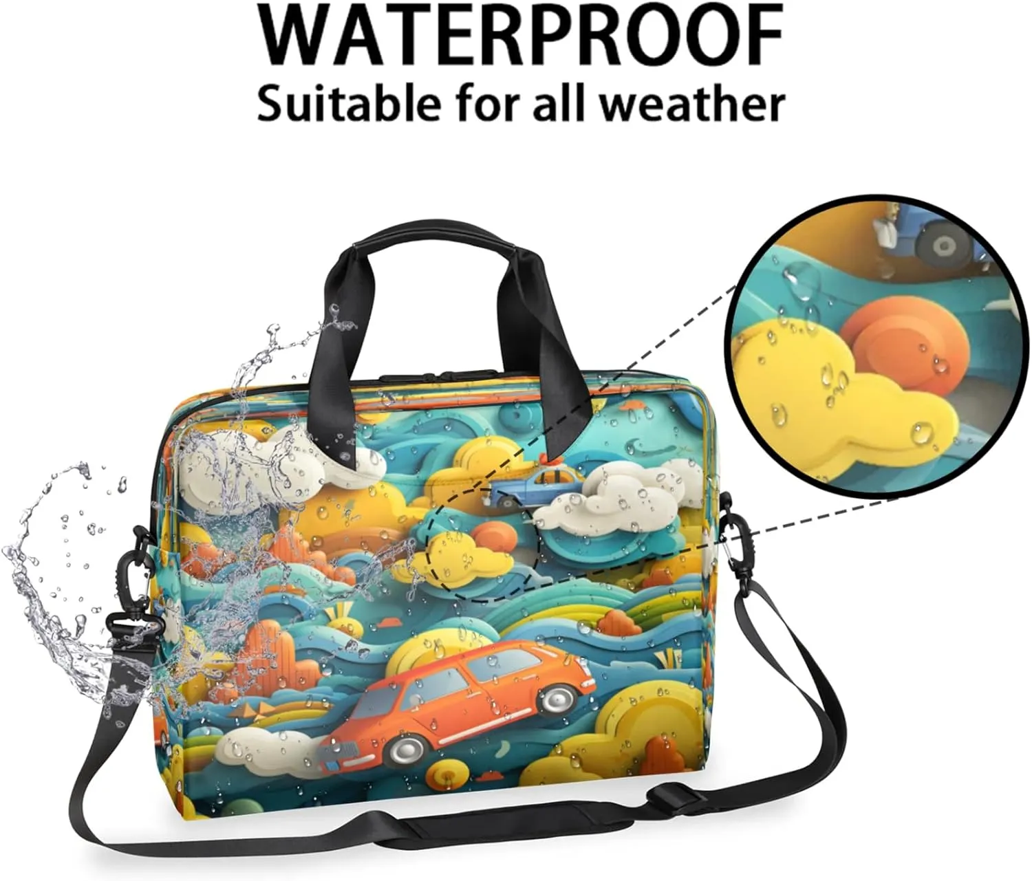 Laptop Shoulder Bag Compatible with Handle, Messenger Shoulder Case for Laptop or Tablet, Laptop Carrying Case