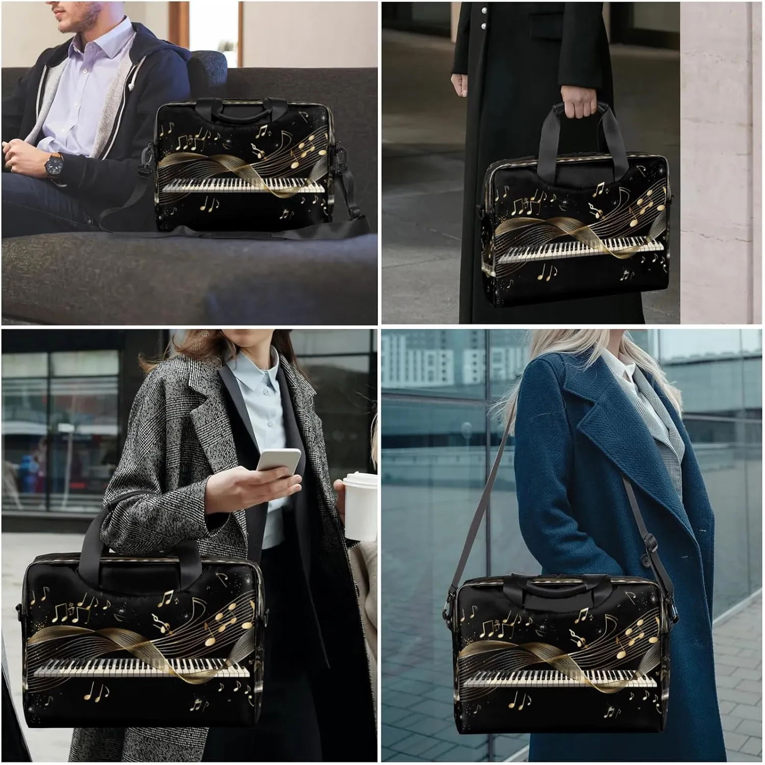 Laptop Shoulder Bag Compatible with Handle, Messenger Shoulder Case for Laptop or Tablet, Laptop Carrying Case