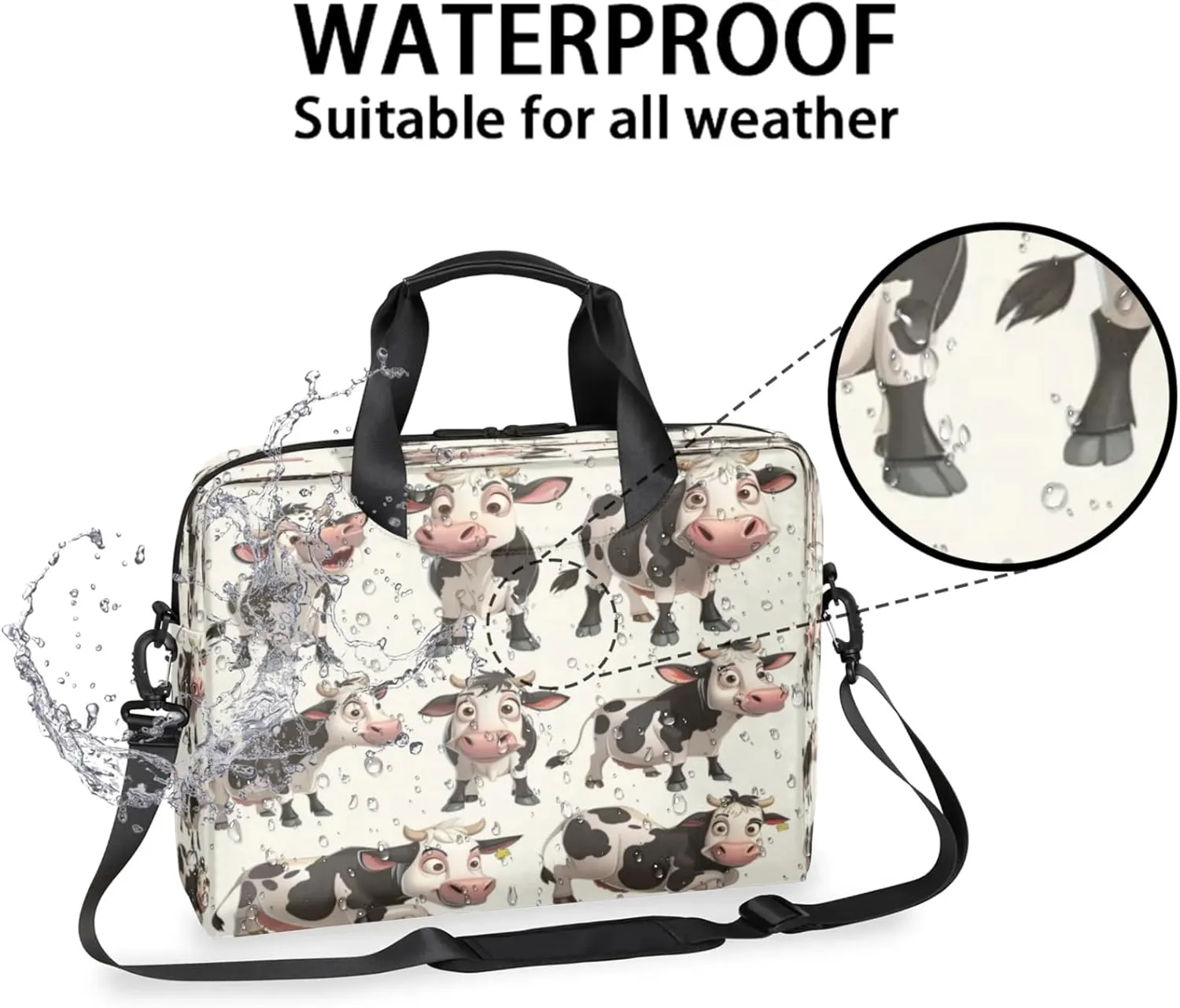 Laptop Shoulder Bag Compatible with Handle, Messenger Shoulder Case for Laptop or Tablet, Laptop Carrying Case