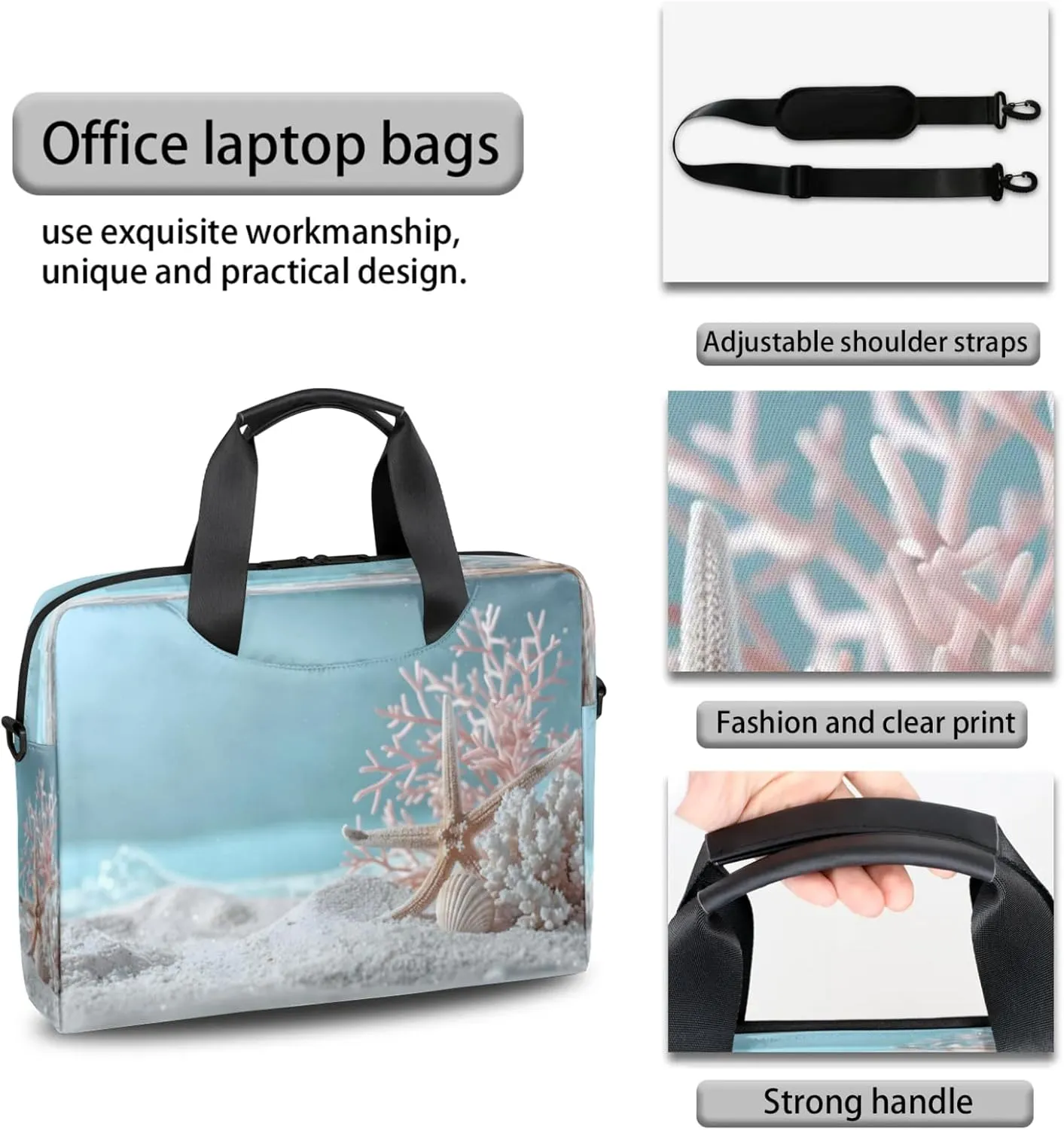 Laptop Shoulder Bag Compatible with Handle, Messenger Shoulder Case for Laptop or Tablet, Laptop Carrying Case
