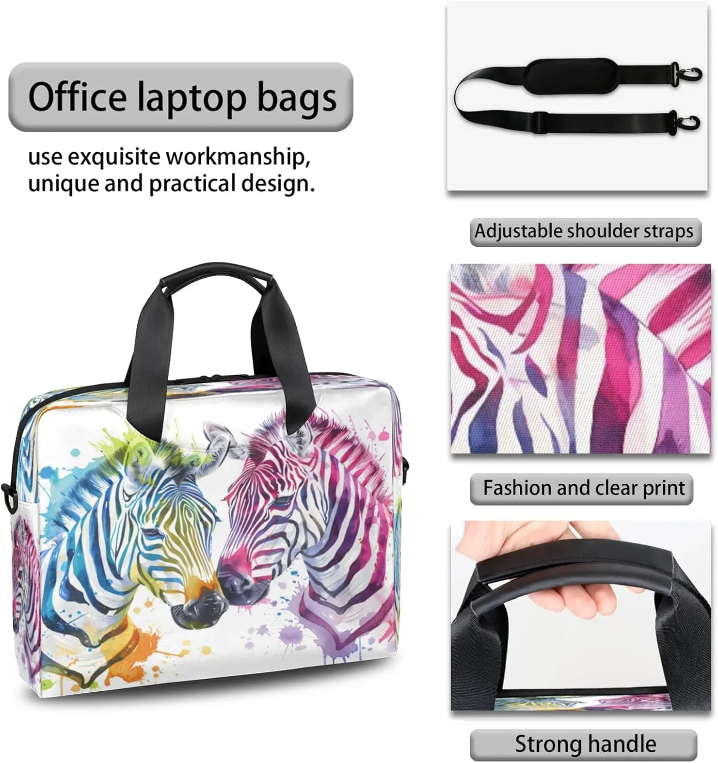 Laptop Shoulder Bag Compatible with Handle, Messenger Shoulder Case for Laptop or Tablet, Laptop Carrying Case