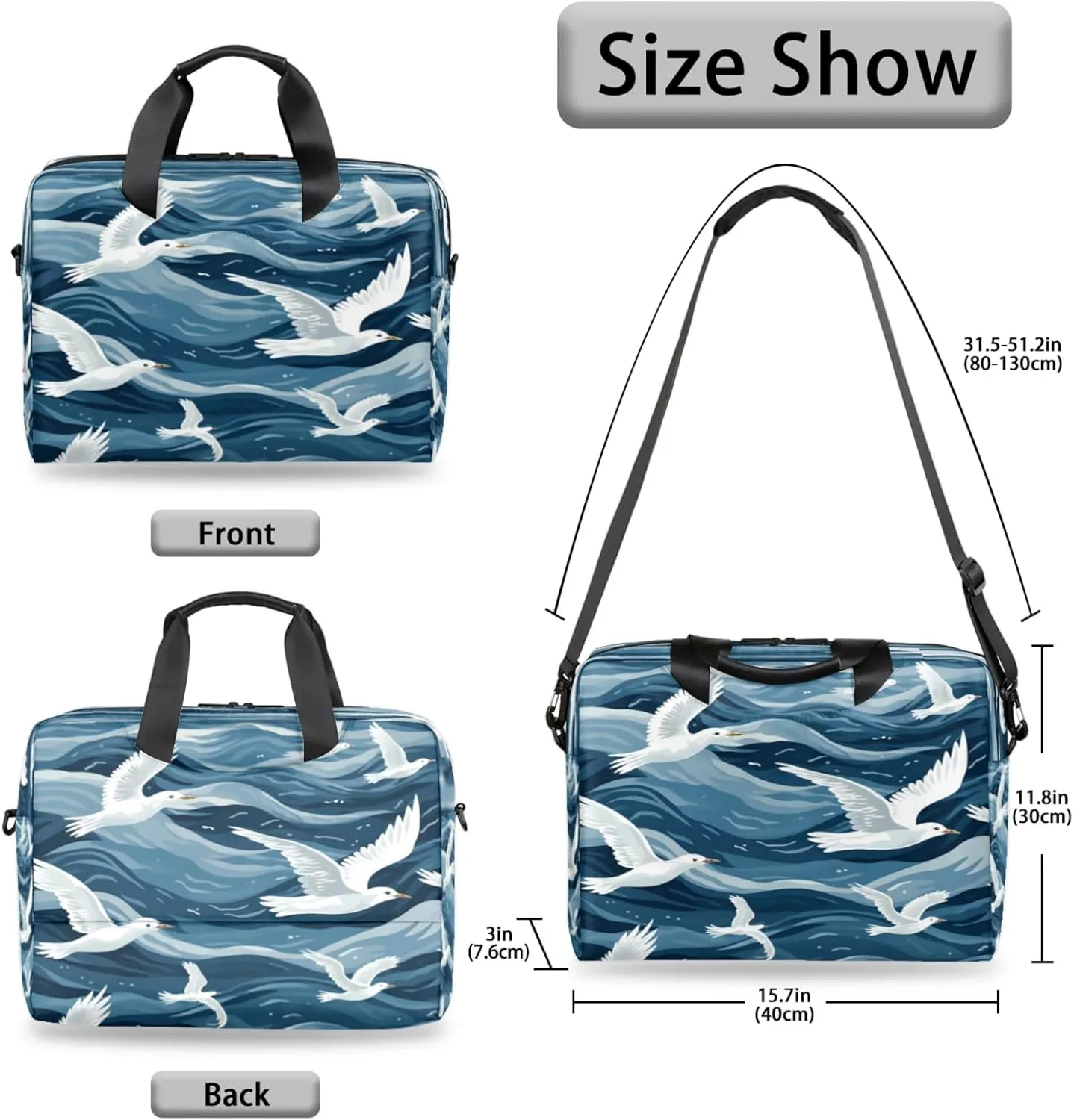 Laptop Shoulder Bag Compatible with Handle, Messenger Shoulder Case for Laptop or Tablet, Laptop Carrying Case
