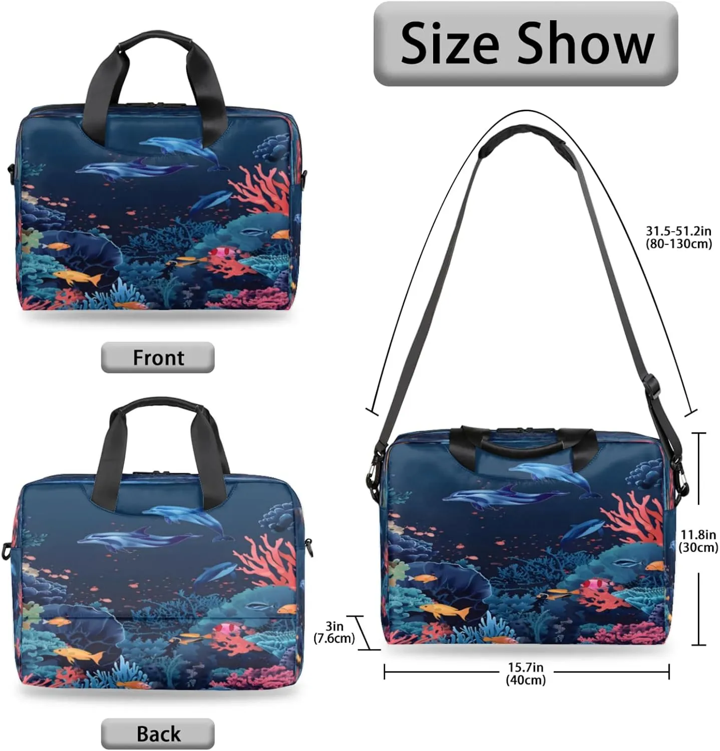 Laptop Shoulder Bag Compatible with Handle, Messenger Shoulder Case for Laptop or Tablet, Laptop Carrying Case