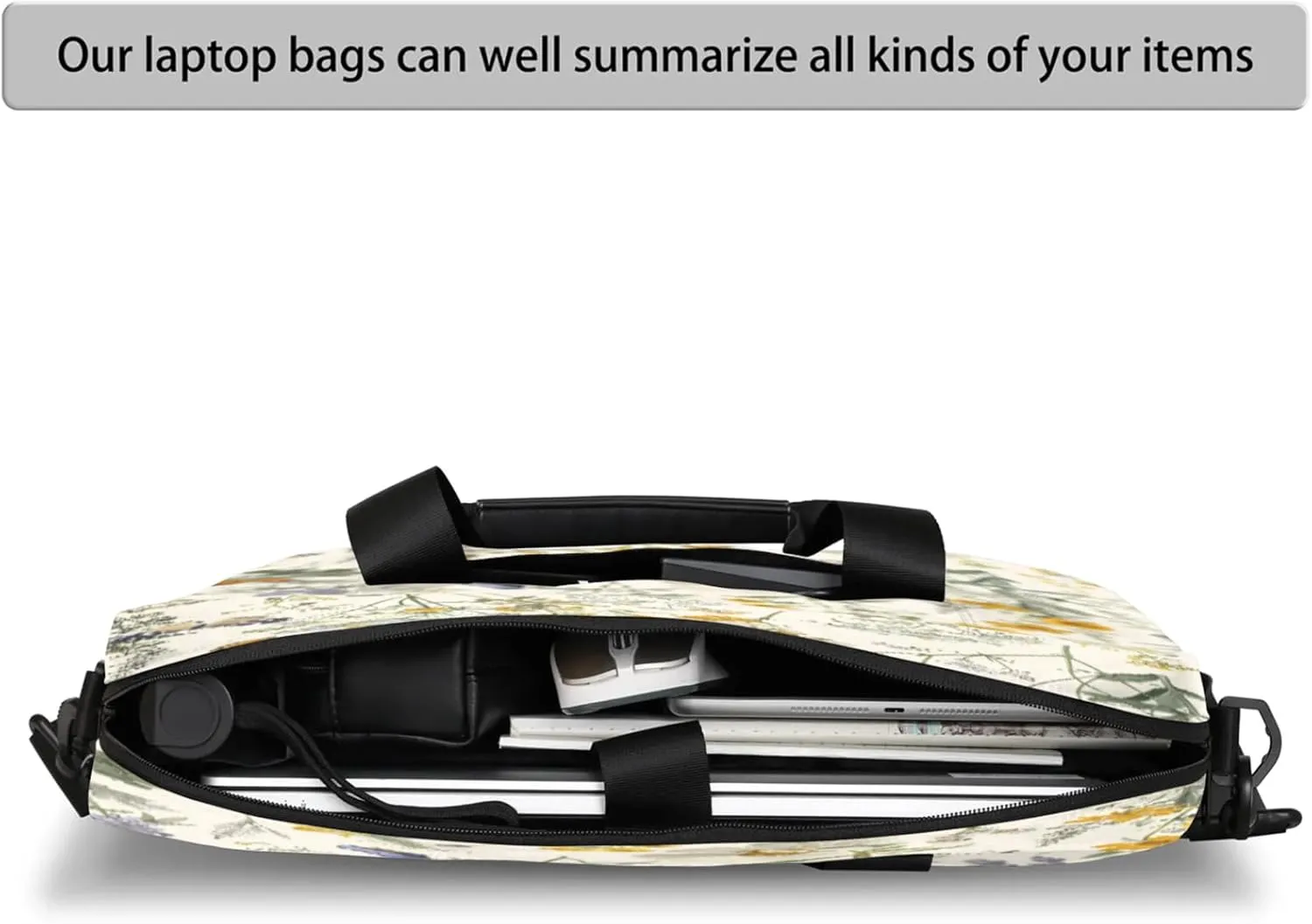 Laptop Shoulder Bag Compatible with Handle, Messenger Shoulder Case for Laptop or Tablet, Laptop Carrying Case