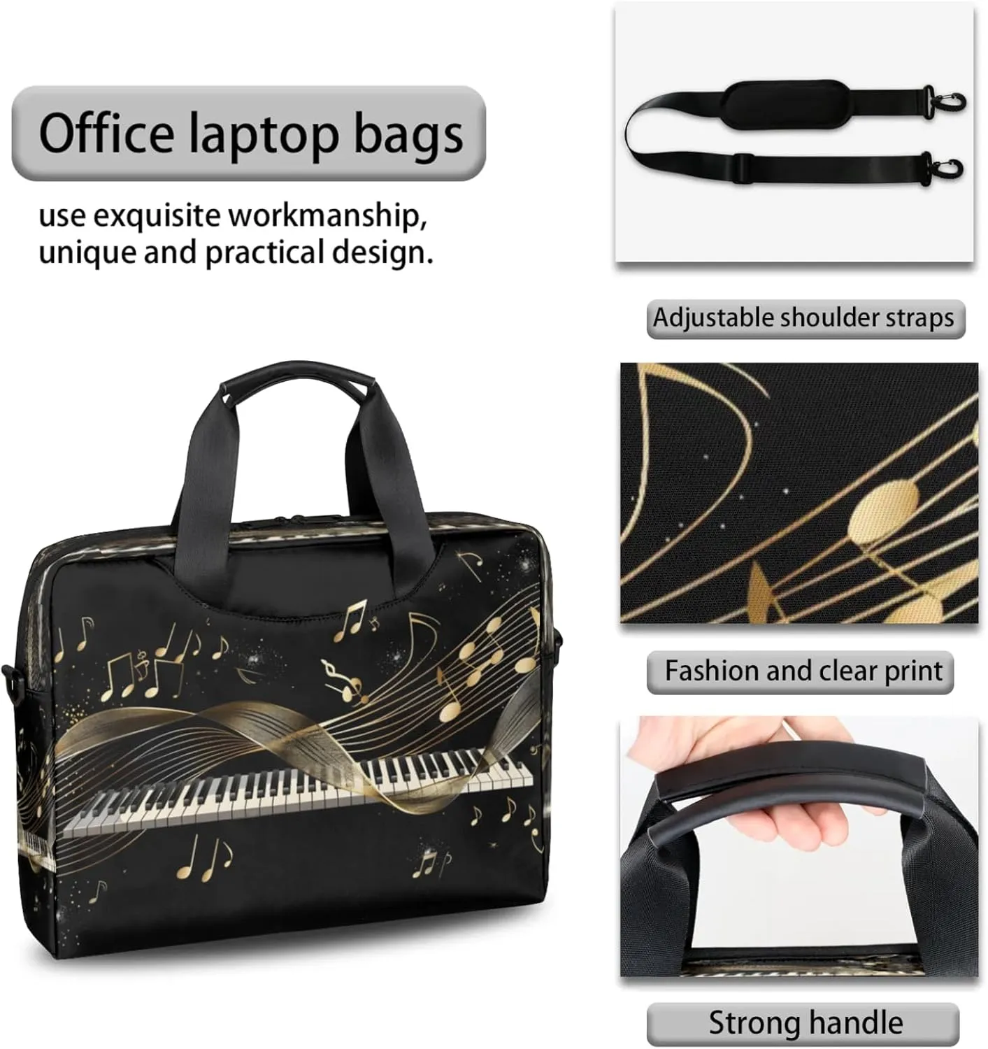 Laptop Shoulder Bag Compatible with Handle, Messenger Shoulder Case for Laptop or Tablet, Laptop Carrying Case