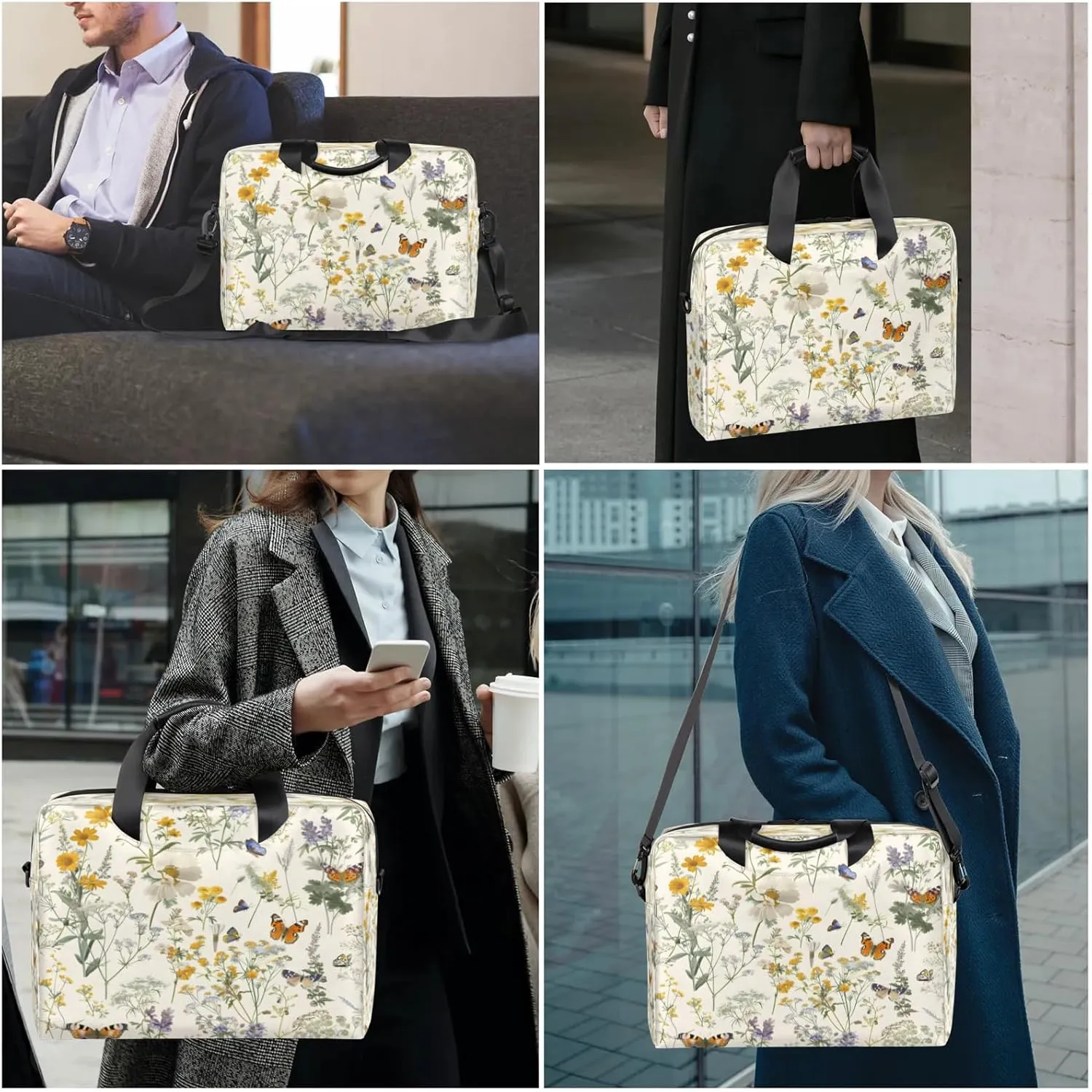 Laptop Shoulder Bag Compatible with Handle, Messenger Shoulder Case for Laptop or Tablet, Laptop Carrying Case