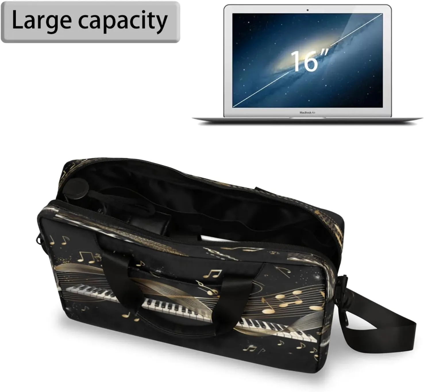 Laptop Shoulder Bag Compatible with Handle, Messenger Shoulder Case for Laptop or Tablet, Laptop Carrying Case