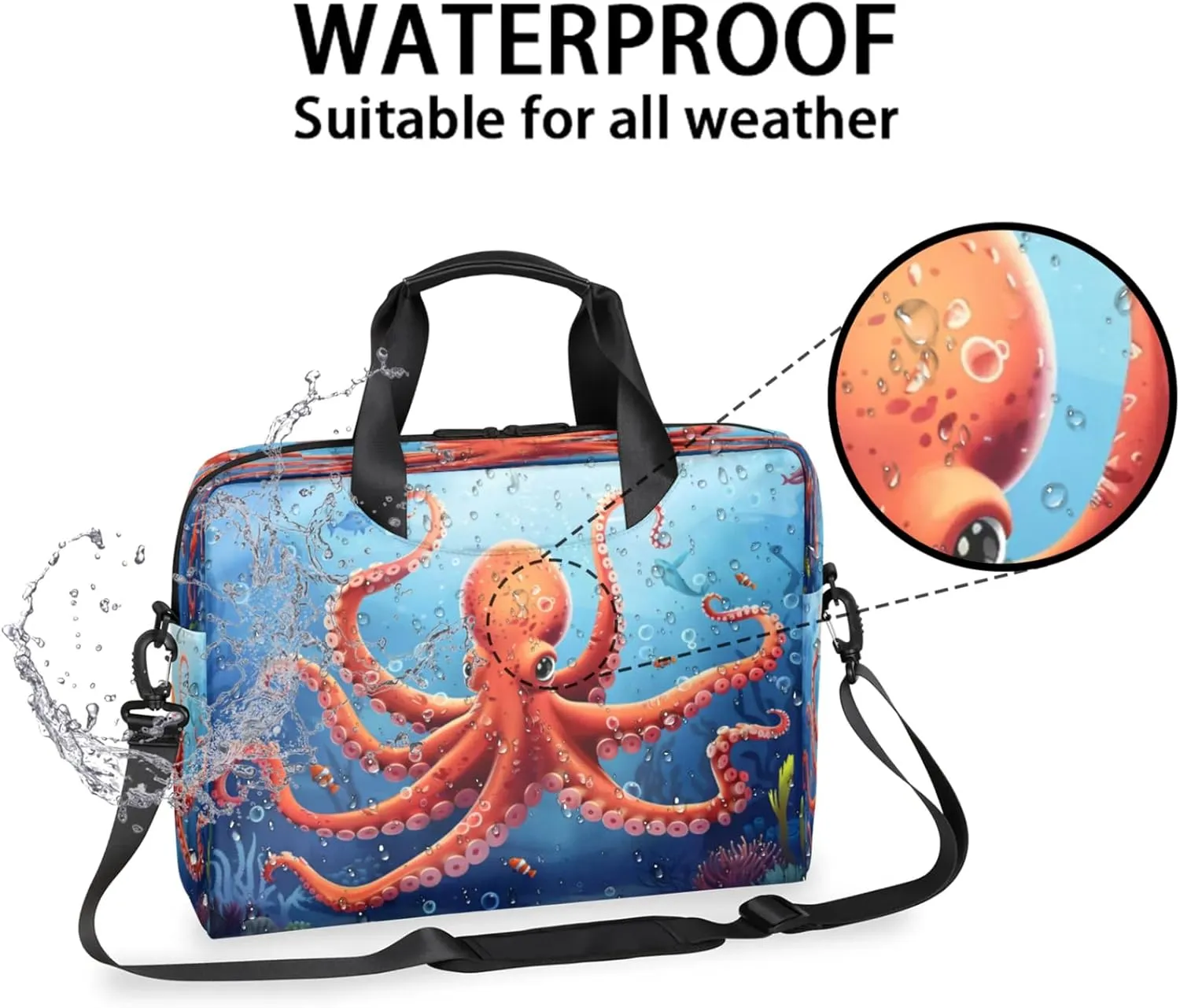 Laptop Shoulder Bag Compatible with Handle, Messenger Shoulder Case for Laptop or Tablet, Laptop Carrying Case