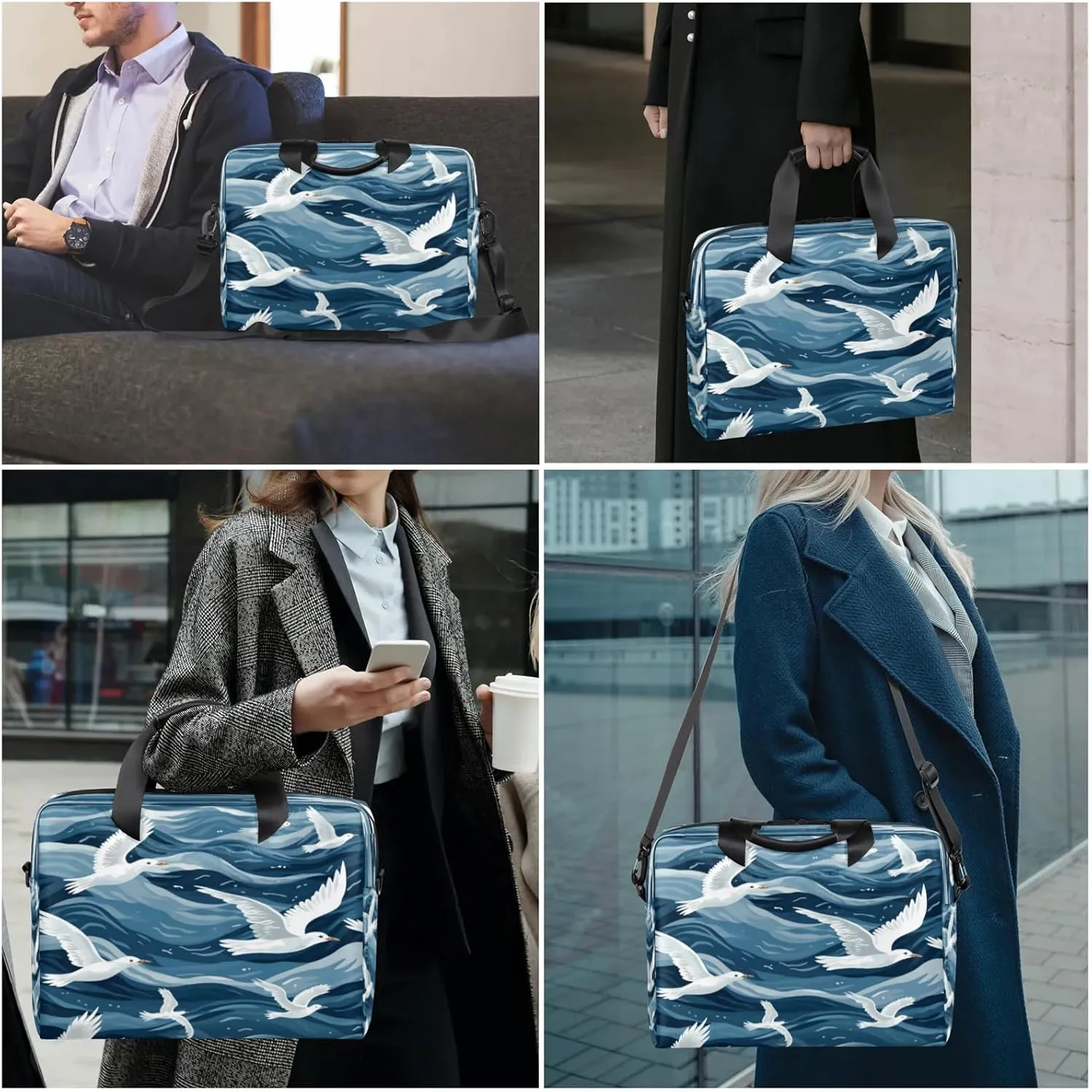 Laptop Shoulder Bag Compatible with Handle, Messenger Shoulder Case for Laptop or Tablet, Laptop Carrying Case