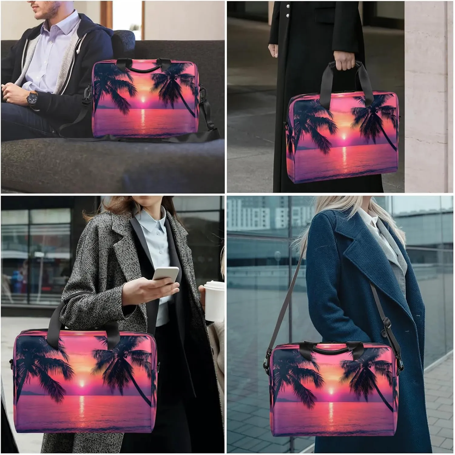 Laptop Shoulder Bag Compatible with Handle, Messenger Shoulder Case for Laptop or Tablet, Laptop Carrying Case