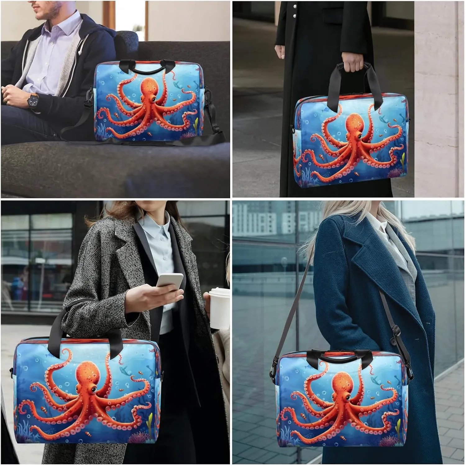Laptop Shoulder Bag Compatible with Handle, Messenger Shoulder Case for Laptop or Tablet, Laptop Carrying Case