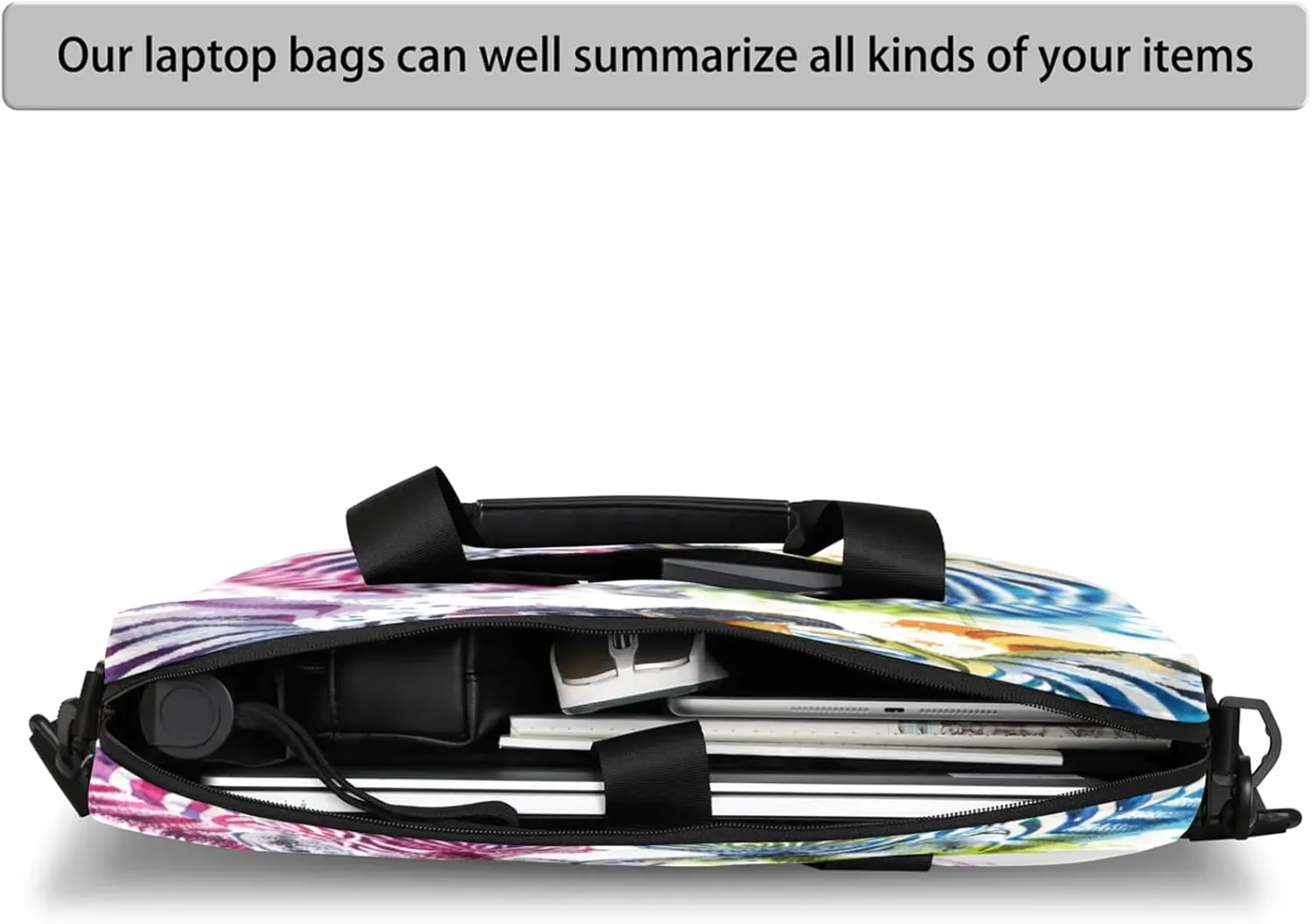 Laptop Shoulder Bag Compatible with Handle, Messenger Shoulder Case for Laptop or Tablet, Laptop Carrying Case