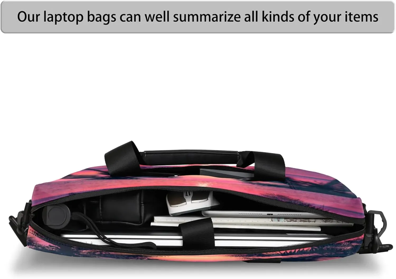 Laptop Shoulder Bag Compatible with Handle, Messenger Shoulder Case for Laptop or Tablet, Laptop Carrying Case
