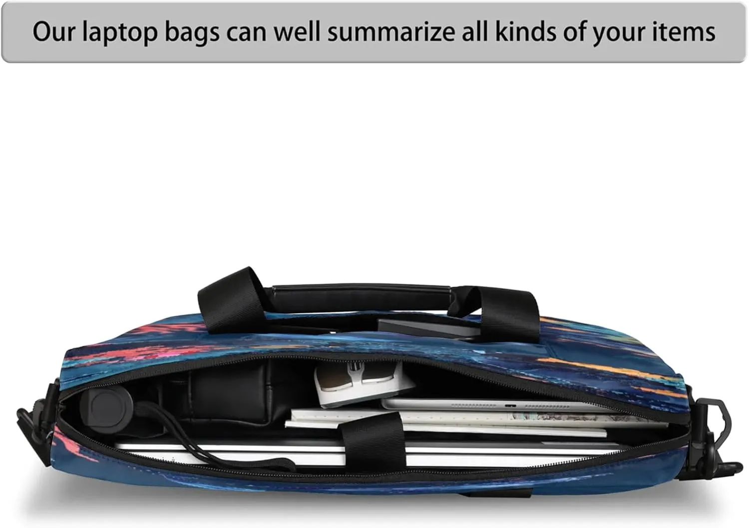 Laptop Shoulder Bag Compatible with Handle, Messenger Shoulder Case for Laptop or Tablet, Laptop Carrying Case