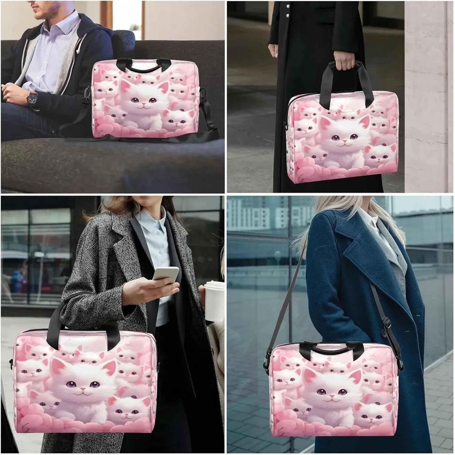 Laptop Shoulder Bag Compatible with Handle, Messenger Shoulder Case for Tablet, Laptop Carrying Case