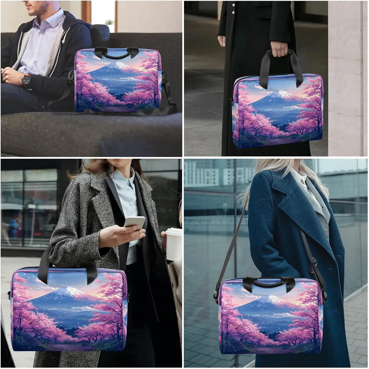 Laptop Shoulder Bag Compatible with Handle, Messenger Shoulder Case for Tablet, Laptop Carrying Case