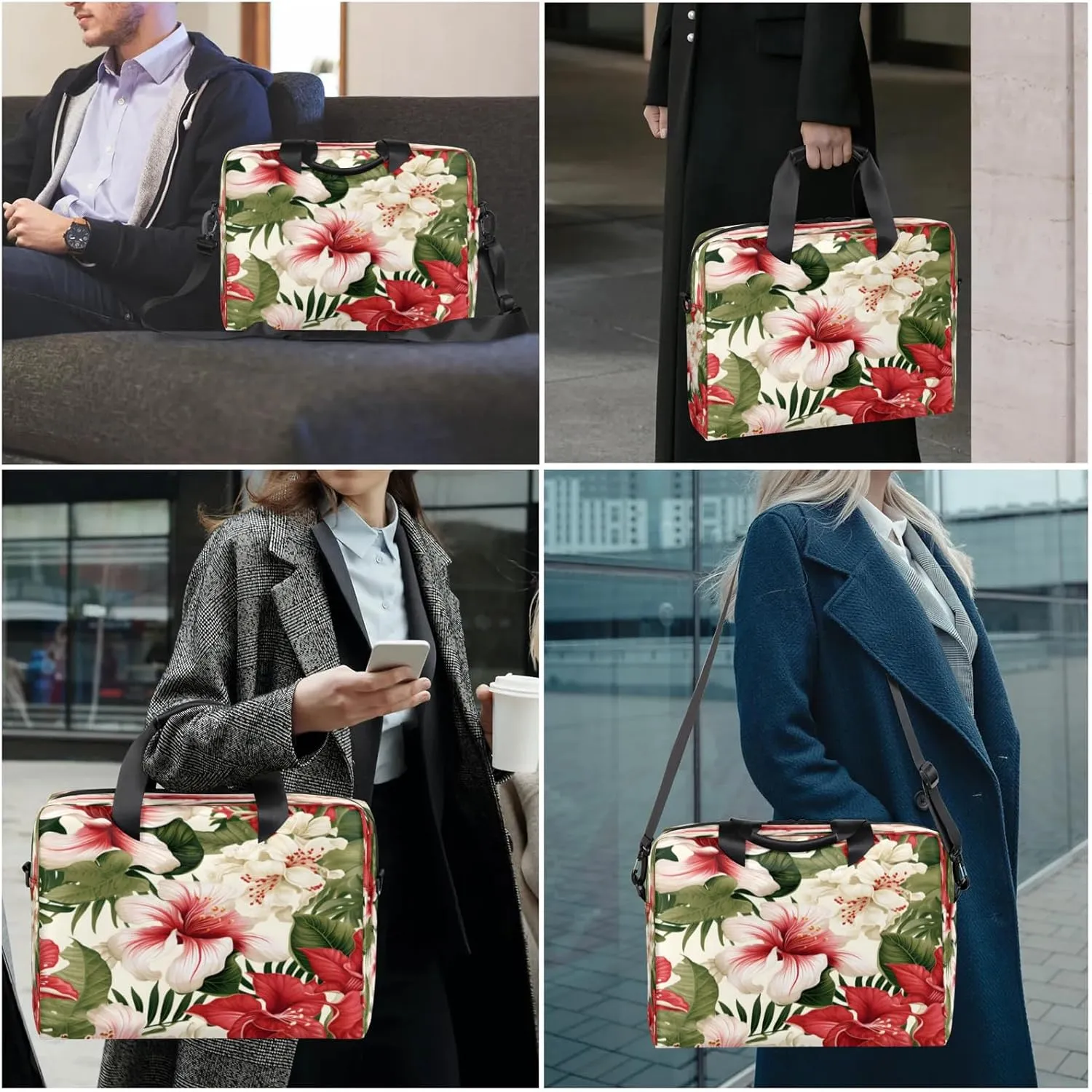 Laptop Shoulder Bag Compatible with Handle, Messenger Shoulder Case for Tablet, Laptop Carrying Case