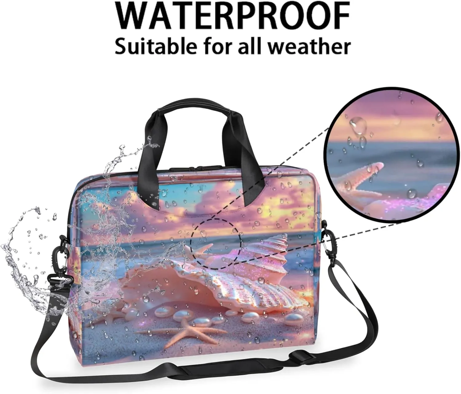 Laptop Shoulder Bag Compatible with Handle, Messenger Shoulder Case for Tablet, Laptop Carrying Case
