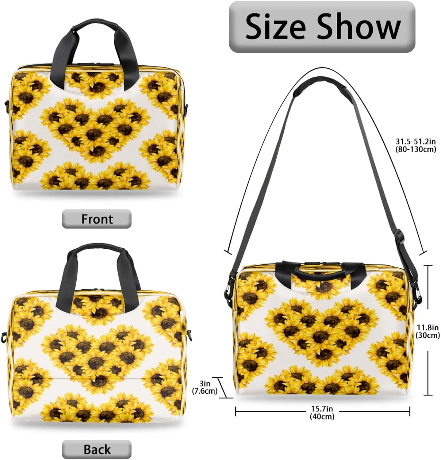 Laptop Shoulder Bag Compatible with Handle, Messenger Shoulder Case for Tablet, Laptop Carrying Case