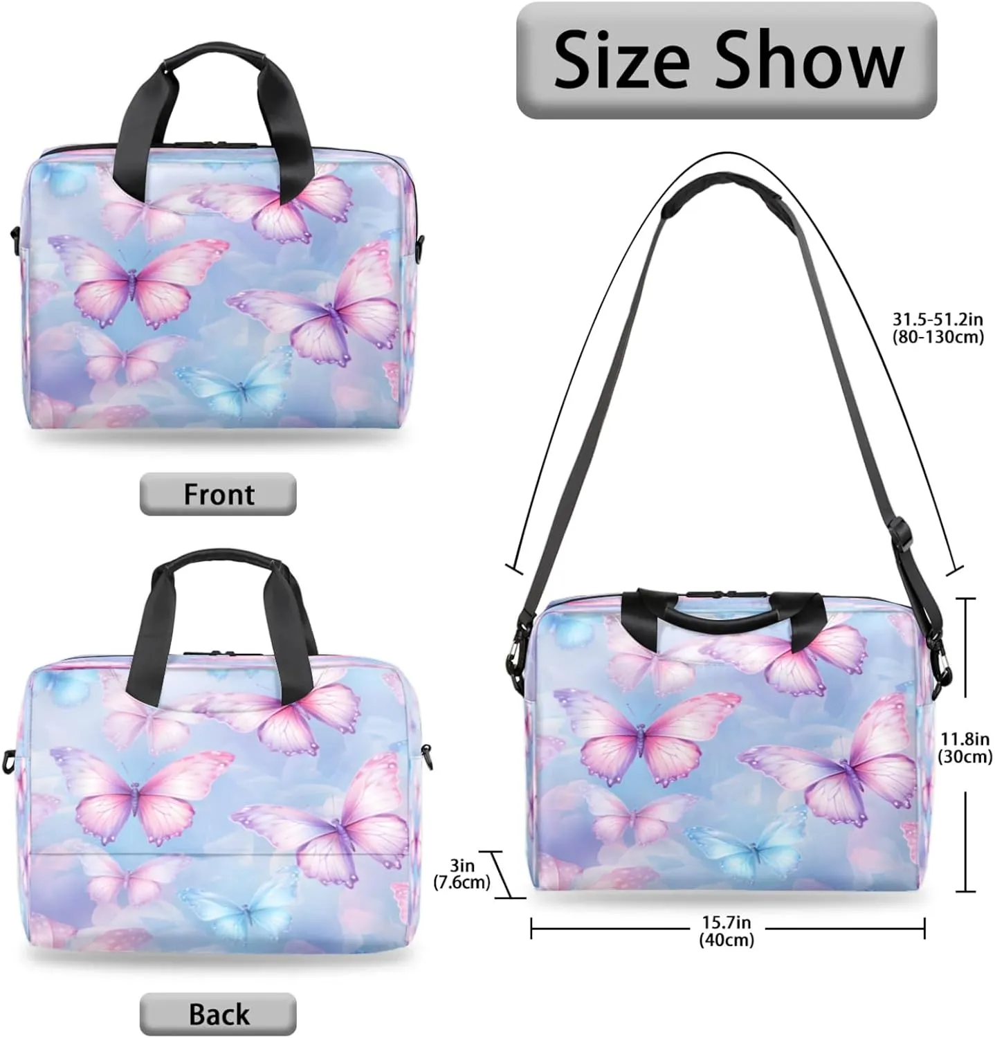 Laptop Shoulder Bag Compatible with Handle, Messenger Shoulder Case for Tablet, Laptop Carrying Case
