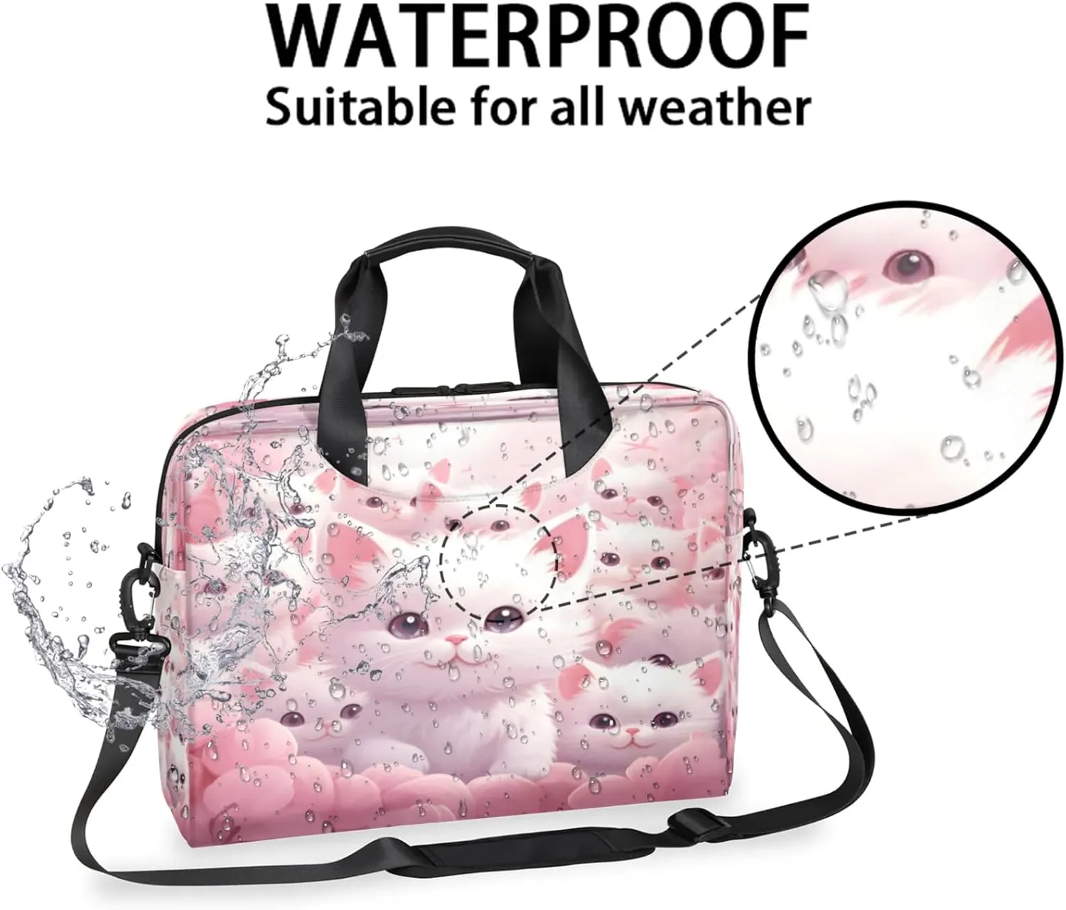 Laptop Shoulder Bag Compatible with Handle, Messenger Shoulder Case for Tablet, Laptop Carrying Case