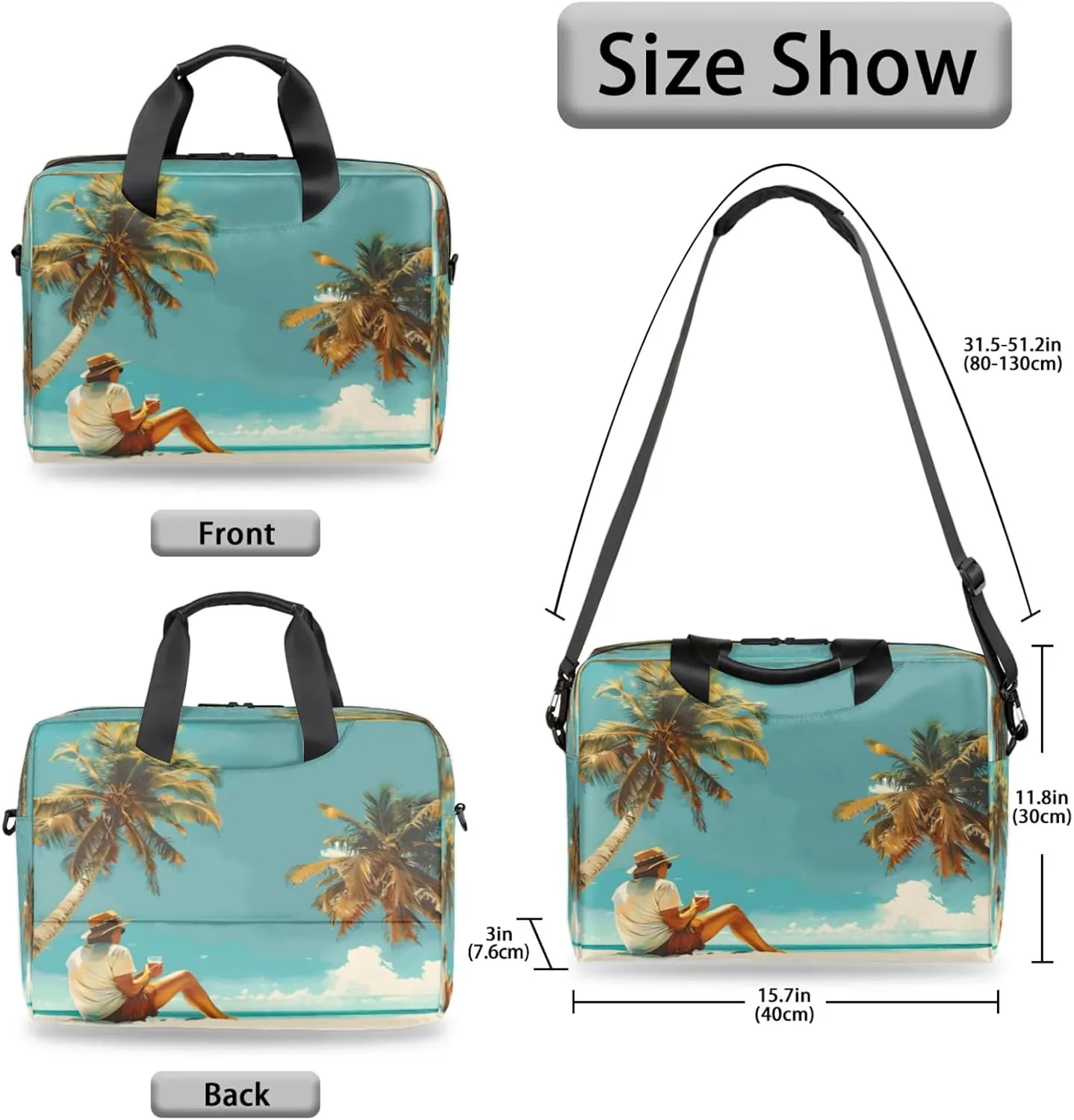 Laptop Shoulder Bag Compatible with Handle, Messenger Shoulder Case for Tablet, Laptop Carrying Case
