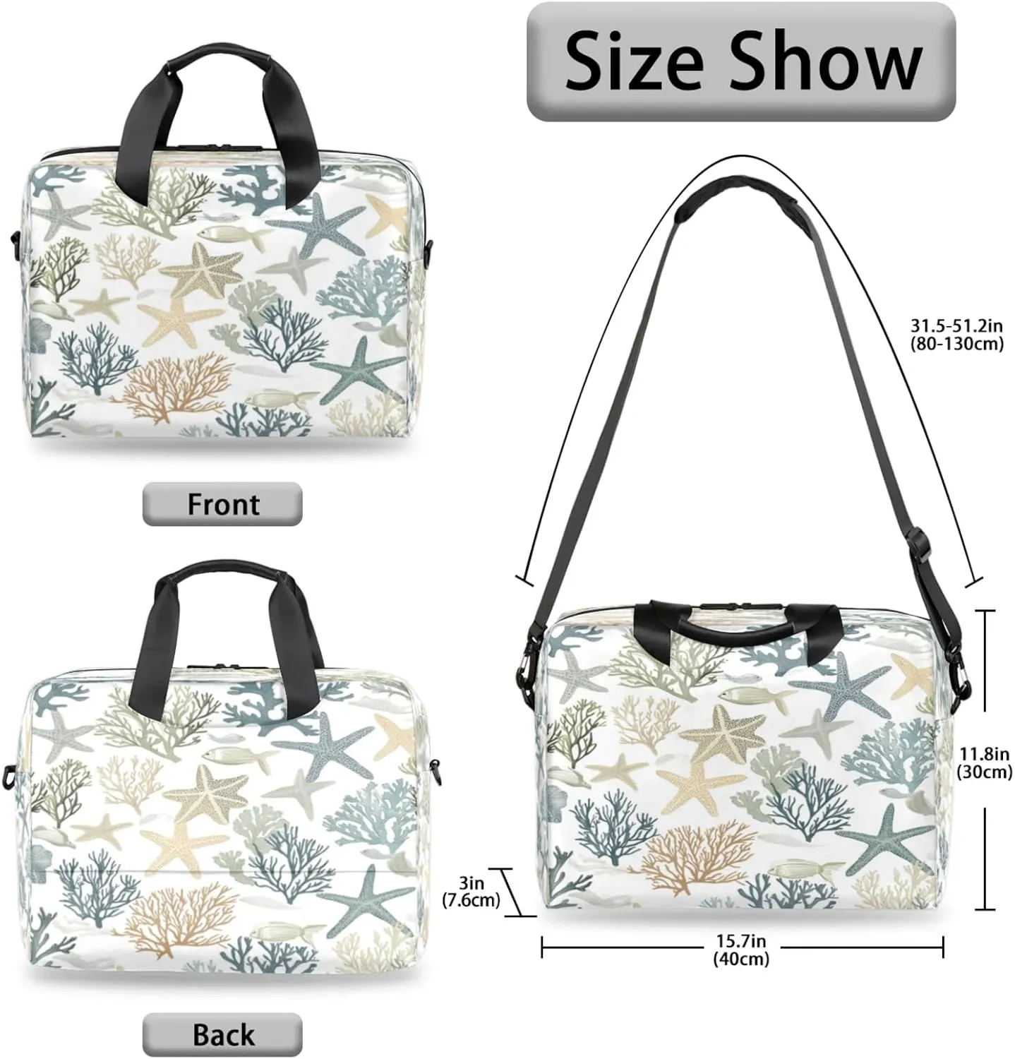 Laptop Shoulder Bag Compatible with Handle, Messenger Shoulder Case for Tablet, Laptop Carrying Case