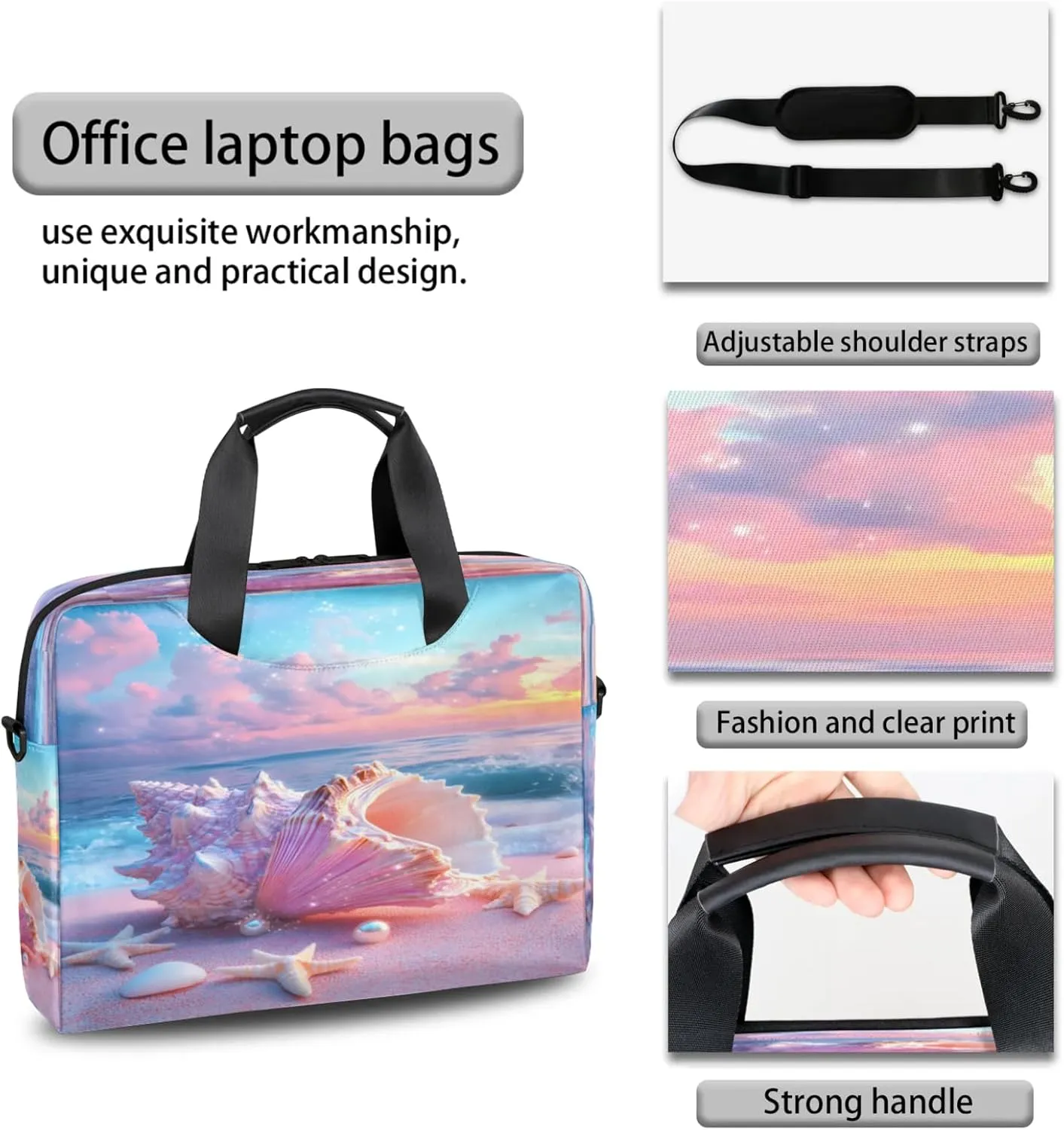 Laptop Shoulder Bag Compatible with Handle, Messenger Shoulder Case for Tablet, Laptop Carrying Case