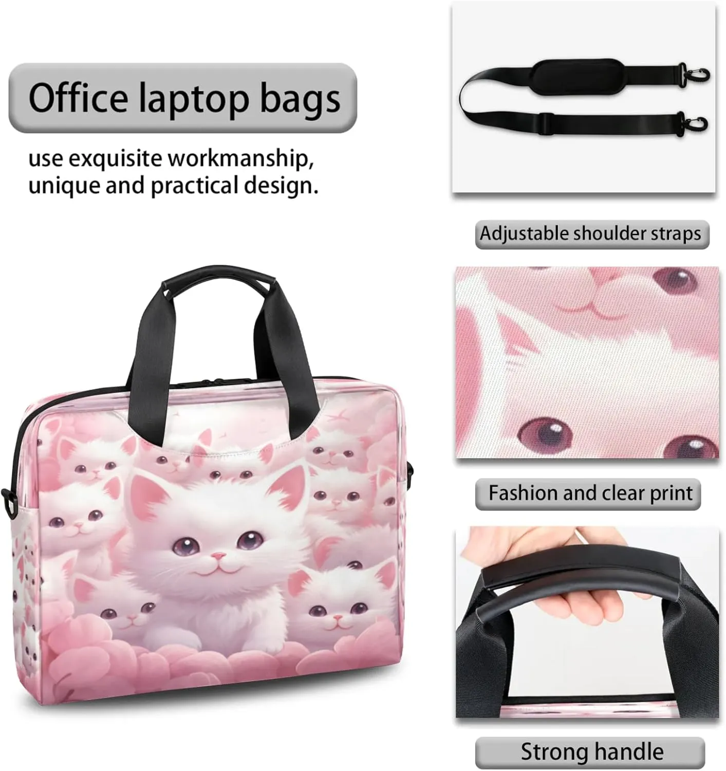 Laptop Shoulder Bag Compatible with Handle, Messenger Shoulder Case for Tablet, Laptop Carrying Case