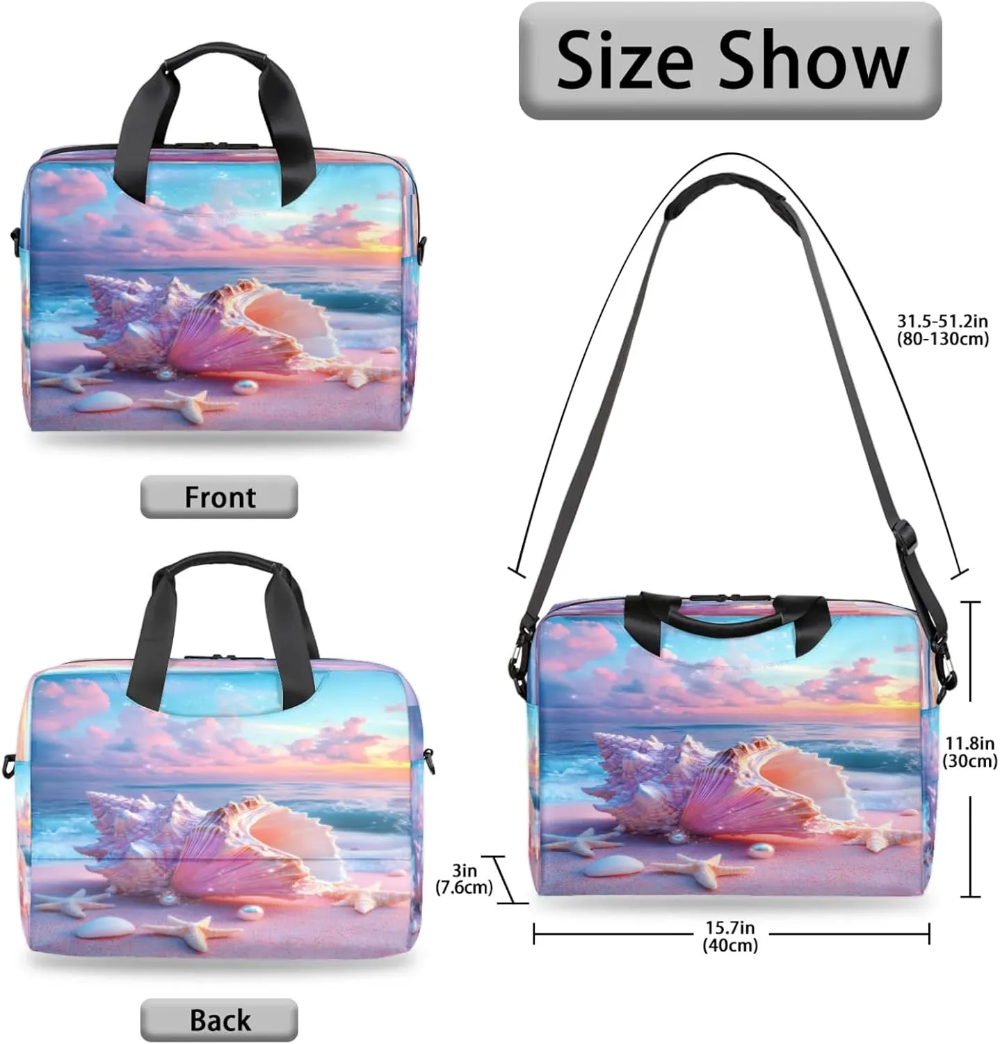 Laptop Shoulder Bag Compatible with Handle, Messenger Shoulder Case for Tablet, Laptop Carrying Case