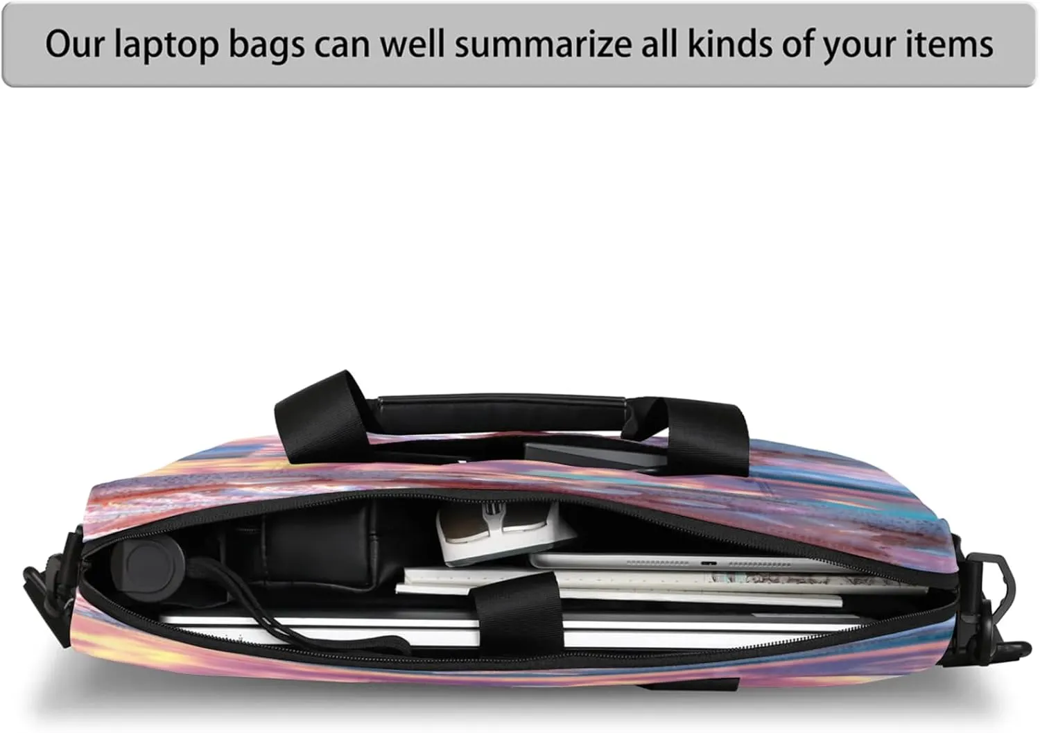 Laptop Shoulder Bag Compatible with Handle, Messenger Shoulder Case for Tablet, Laptop Carrying Case