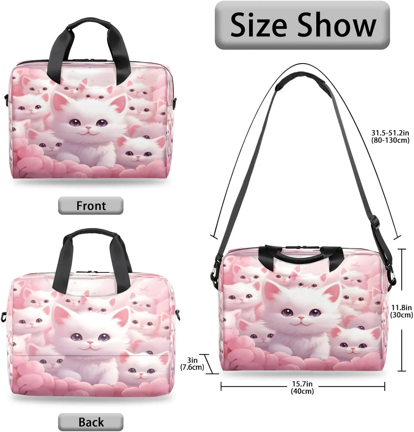 Laptop Shoulder Bag Compatible with Handle, Messenger Shoulder Case for Tablet, Laptop Carrying Case