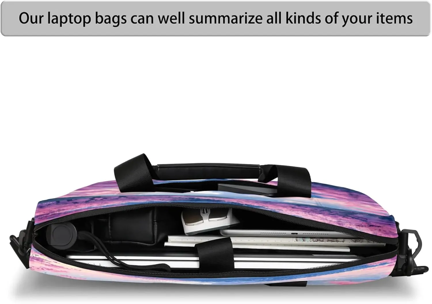 Laptop Shoulder Bag Compatible with Handle, Messenger Shoulder Case for Tablet, Laptop Carrying Case