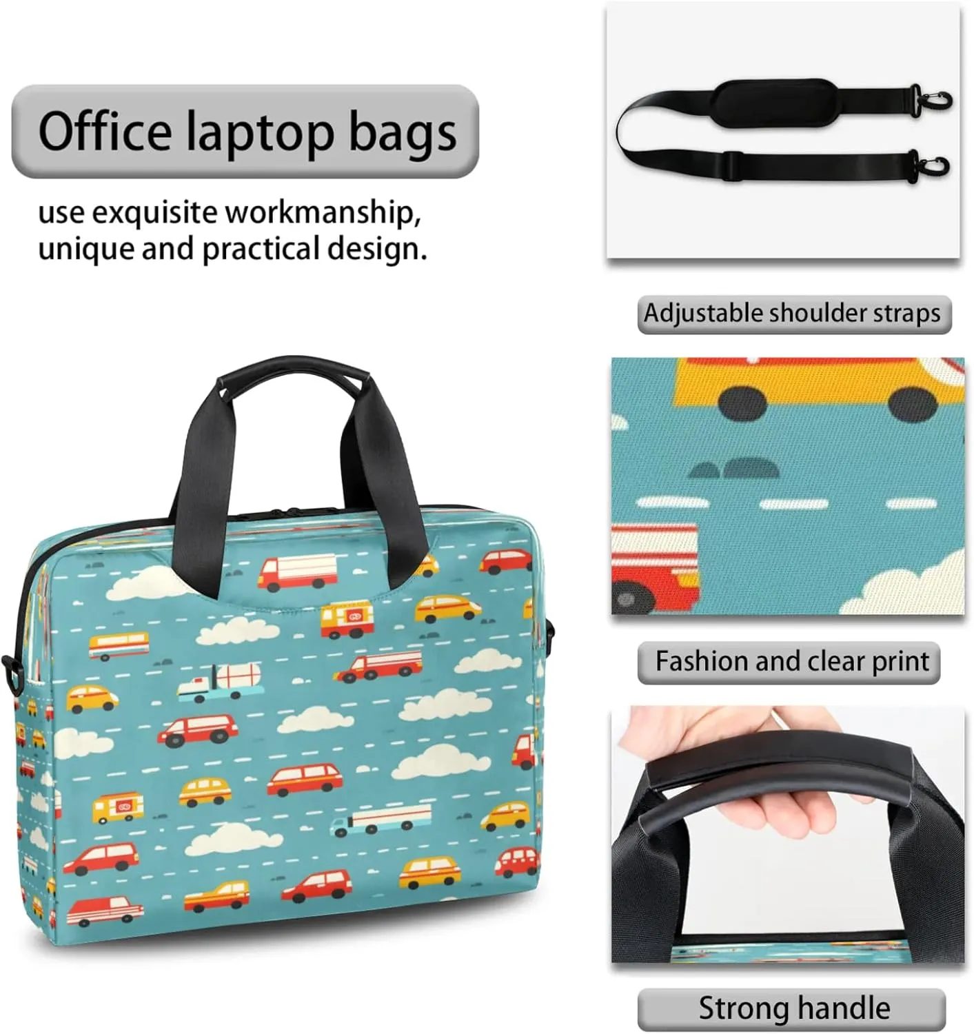 Laptop Shoulder Bag Compatible with Handle, Messenger Shoulder Case for Tablet, Laptop Carrying Case
