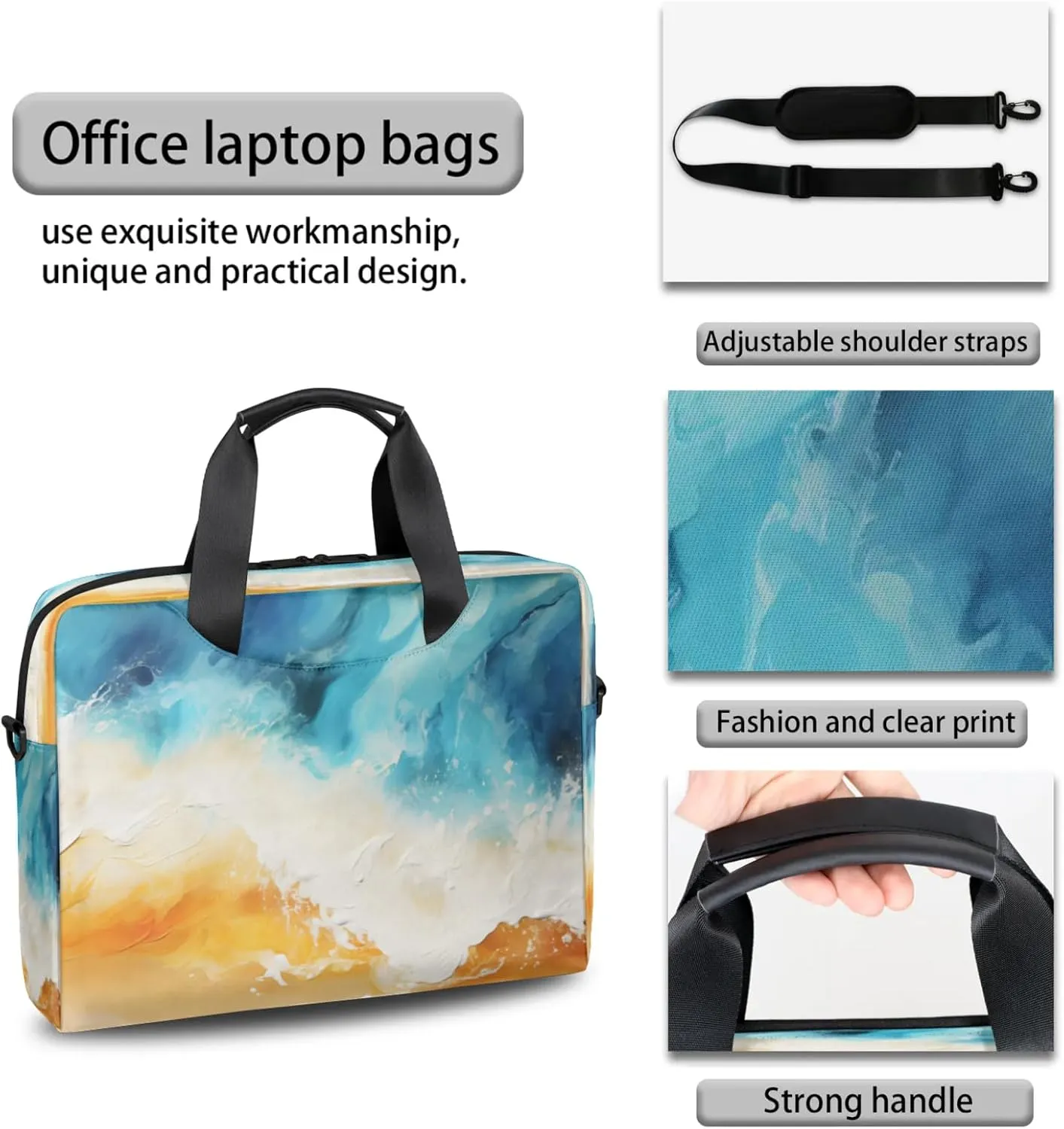 Laptop Shoulder Bag Compatible with Handle, Messenger Shoulder Case for Tablet, Laptop Carrying Case