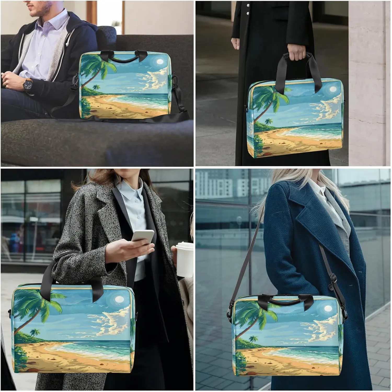 Laptop Shoulder Bag Compatible with Handle, Messenger Shoulder Case for Tablet, Laptop Carrying Case