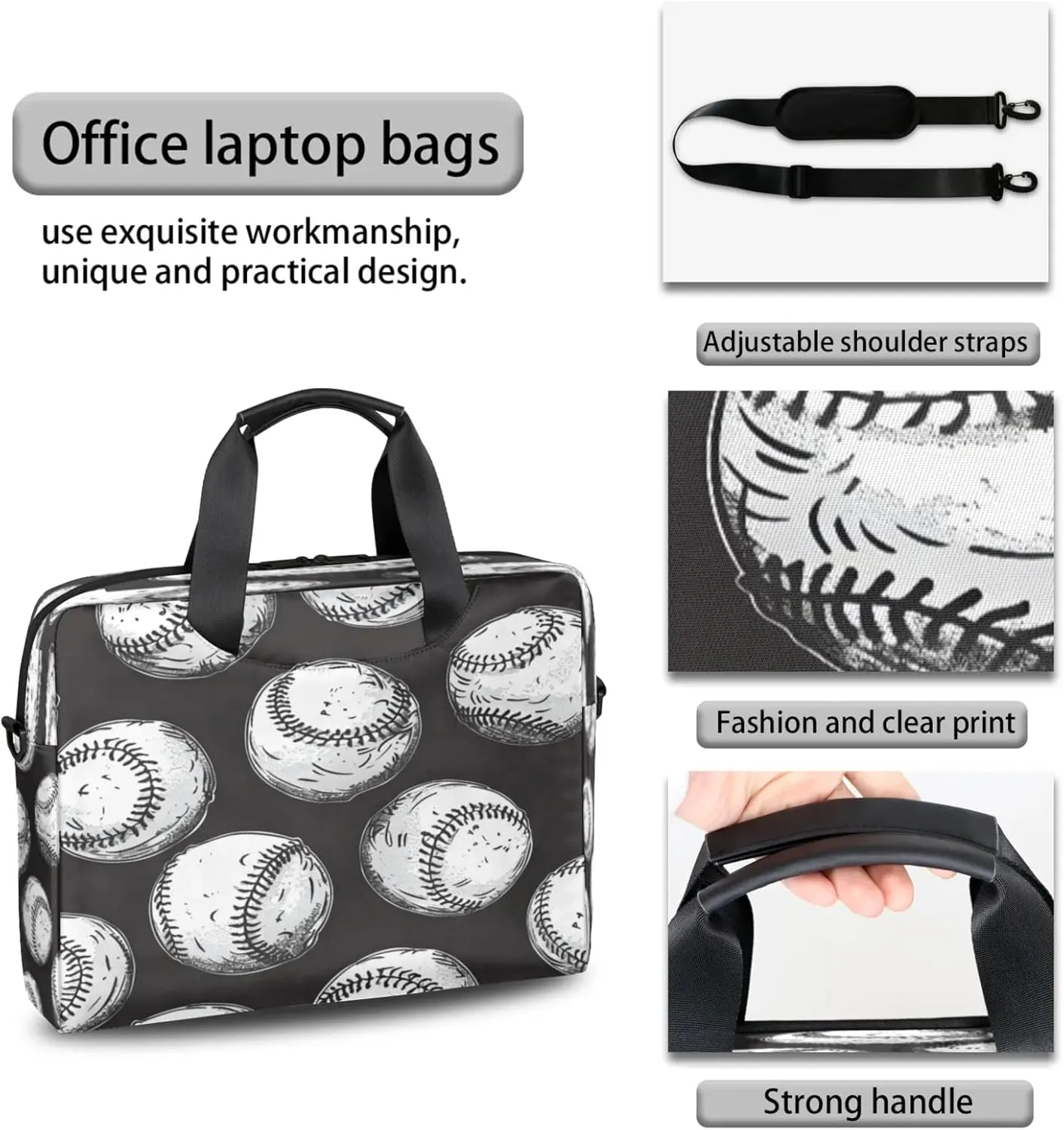 Laptop Shoulder Bag Compatible with Handle, Messenger Shoulder Case for Tablet, Laptop Carrying Case