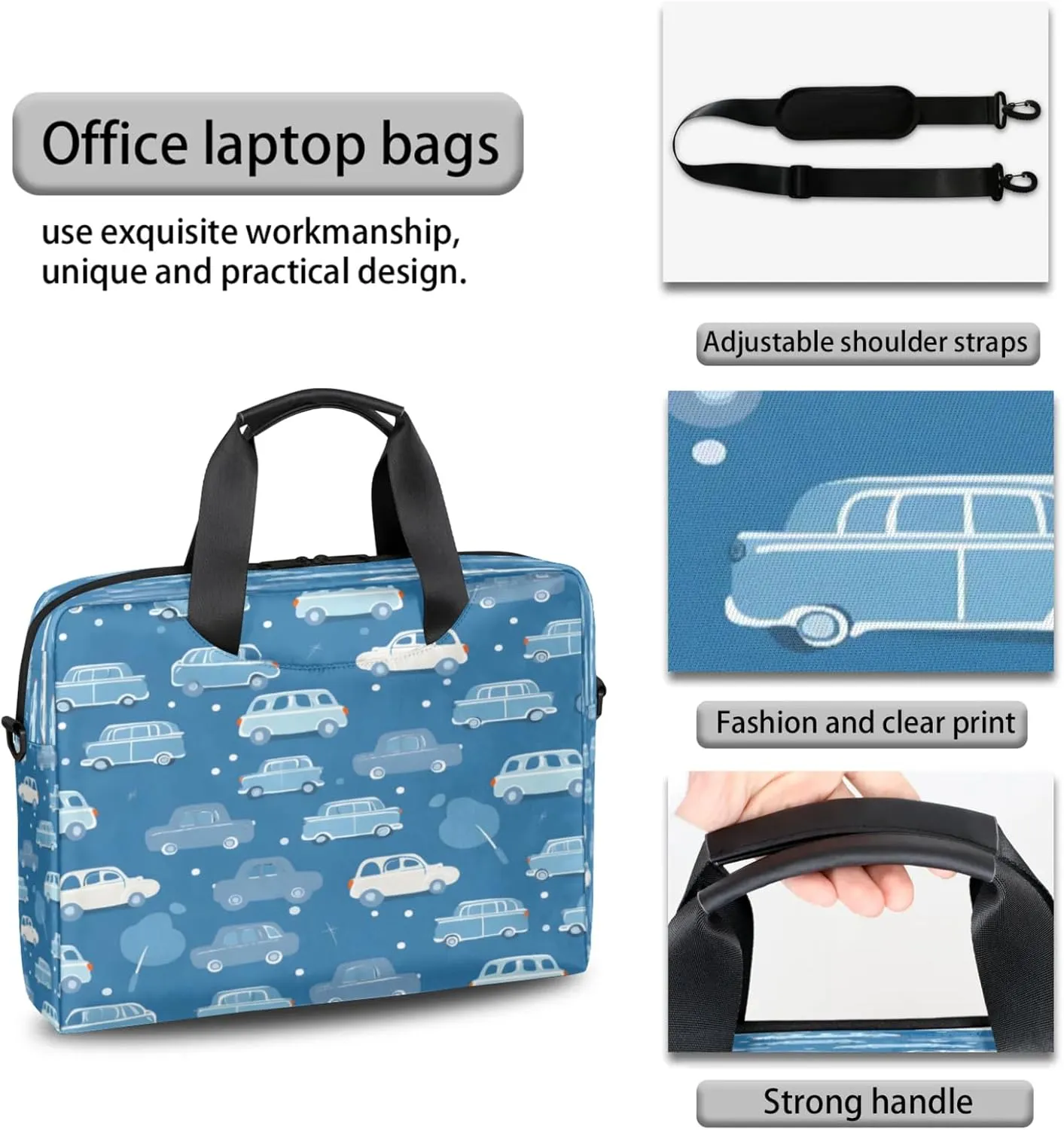 Laptop Shoulder Bag Compatible with Handle, Messenger Shoulder Case for Tablet, Laptop Carrying Case