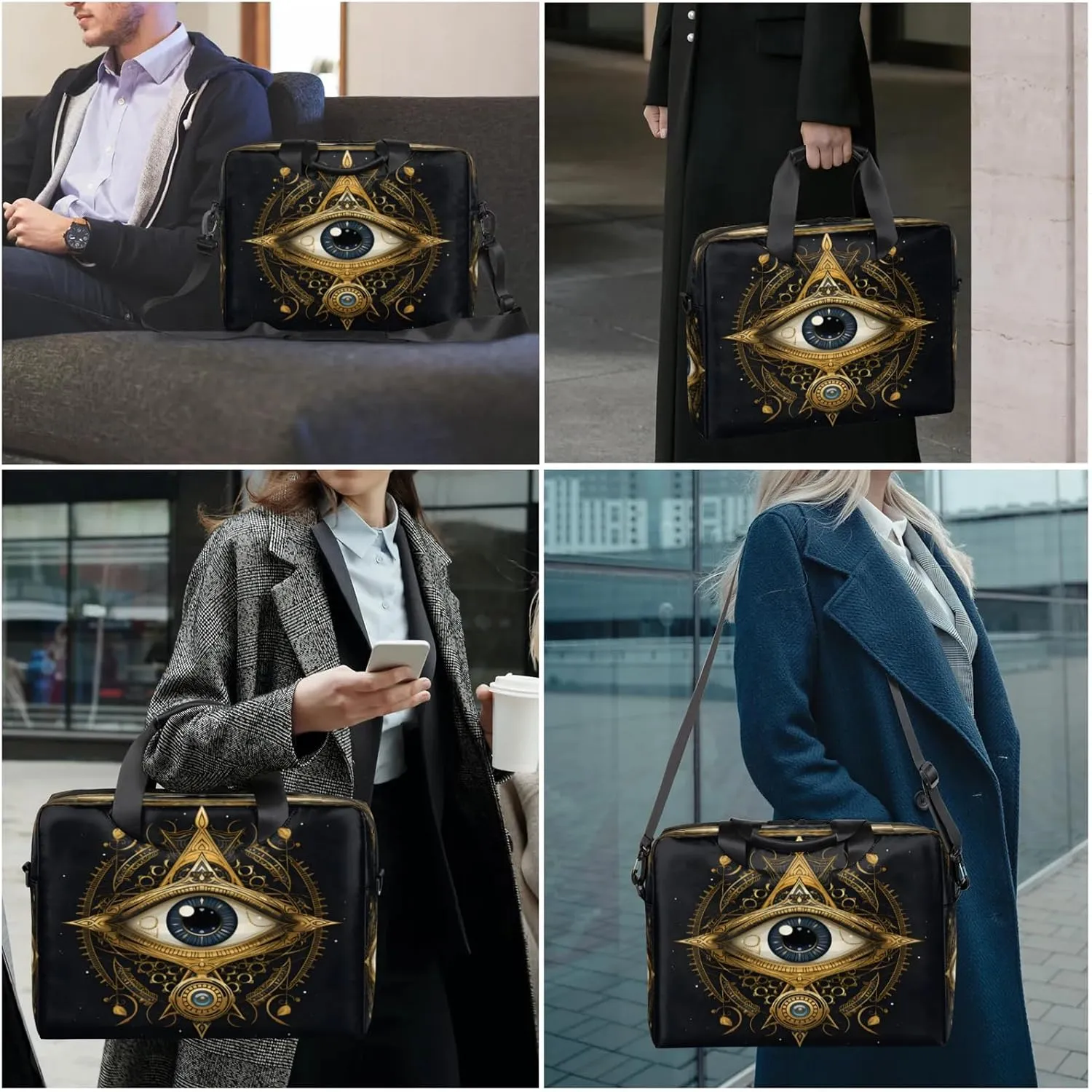 Laptop Shoulder Bag Compatible with Handle, Messenger Shoulder Case for Tablet, Laptop Carrying Case
