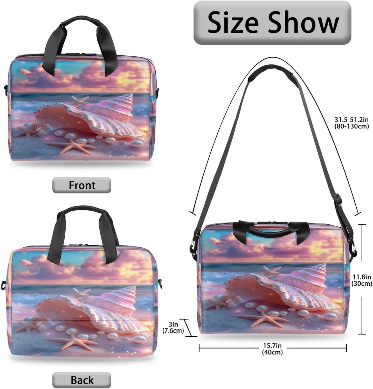 Laptop Shoulder Bag Compatible with Handle, Messenger Shoulder Case for Tablet, Laptop Carrying Case
